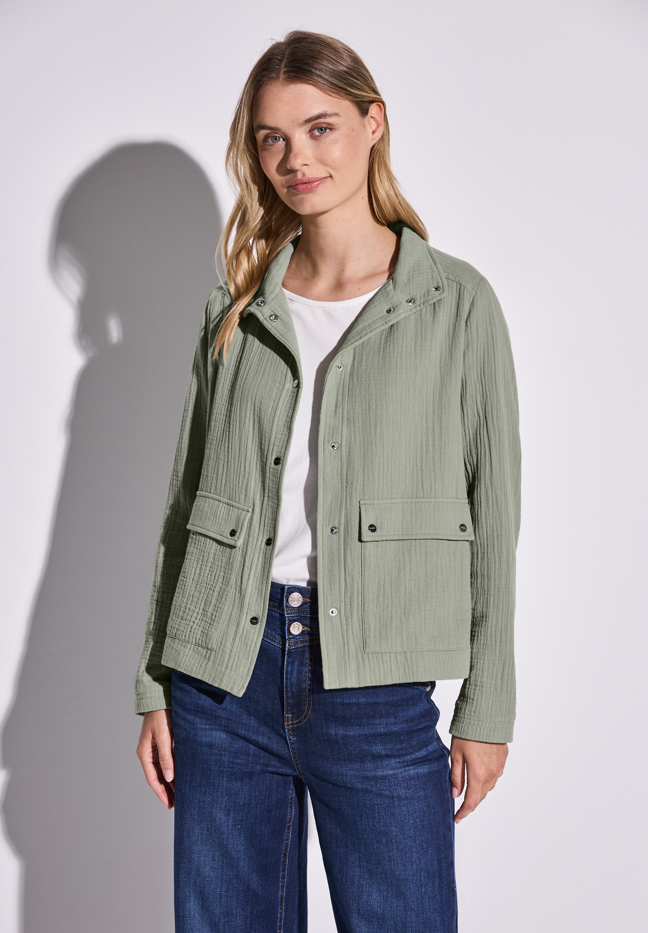 STREET ONE Kurzjacke, ohne Kapuze, mit Knopfleiste