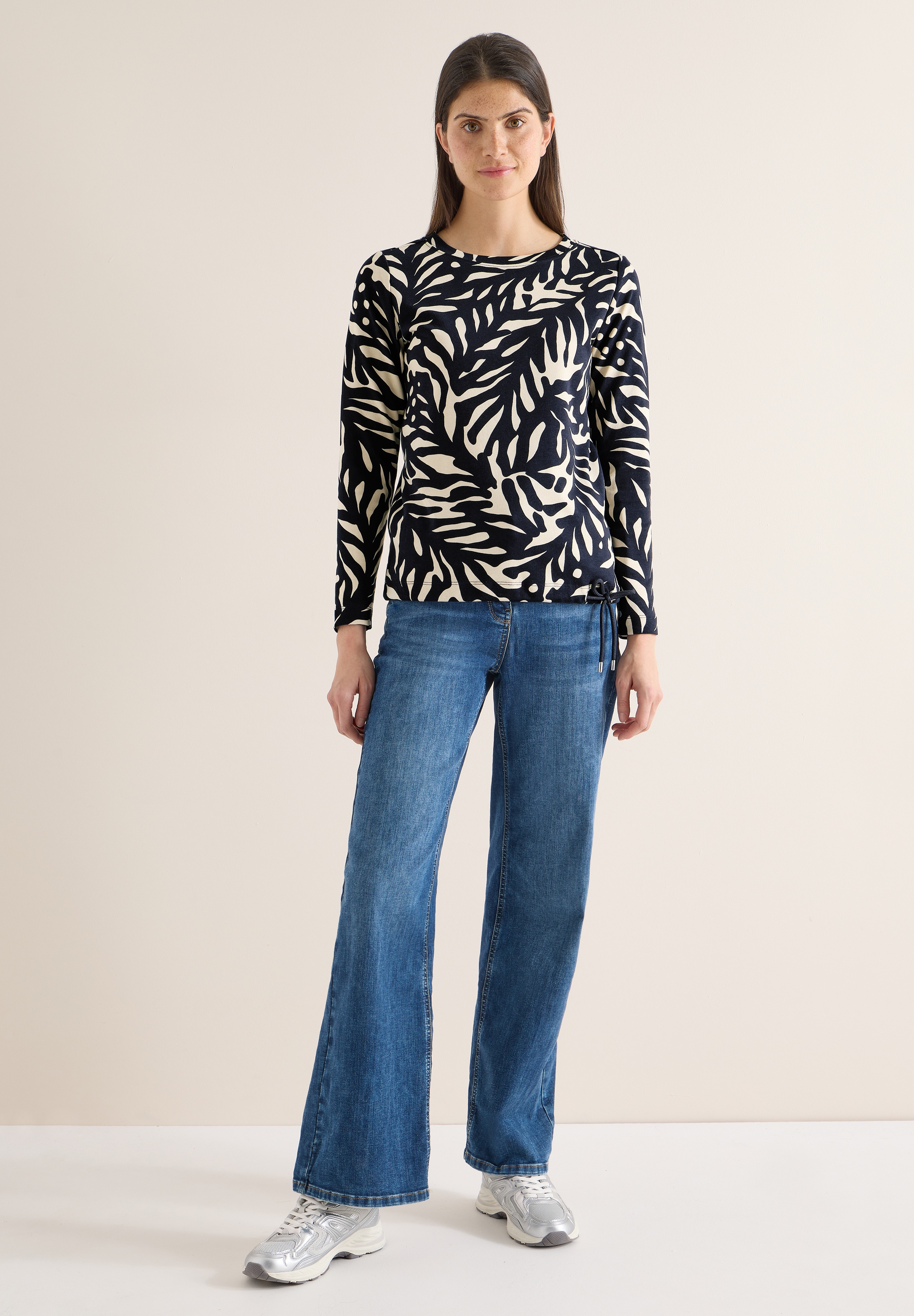 Cecil Langarmshirt aus reiner Baumwolle