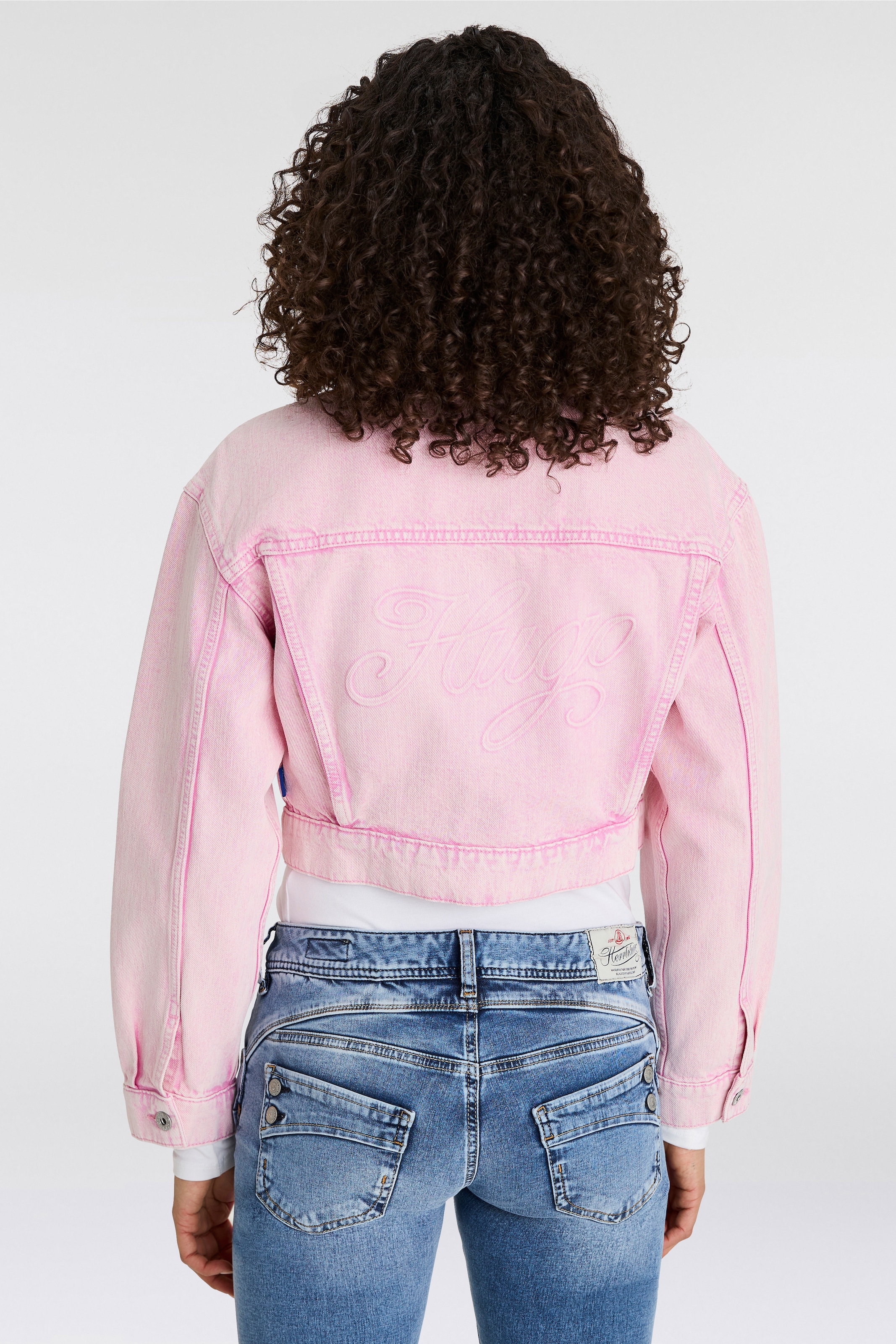 HUGO Blue Jeansjacke »Galatea«, mit geprägtem Logoschriftzug hinten
