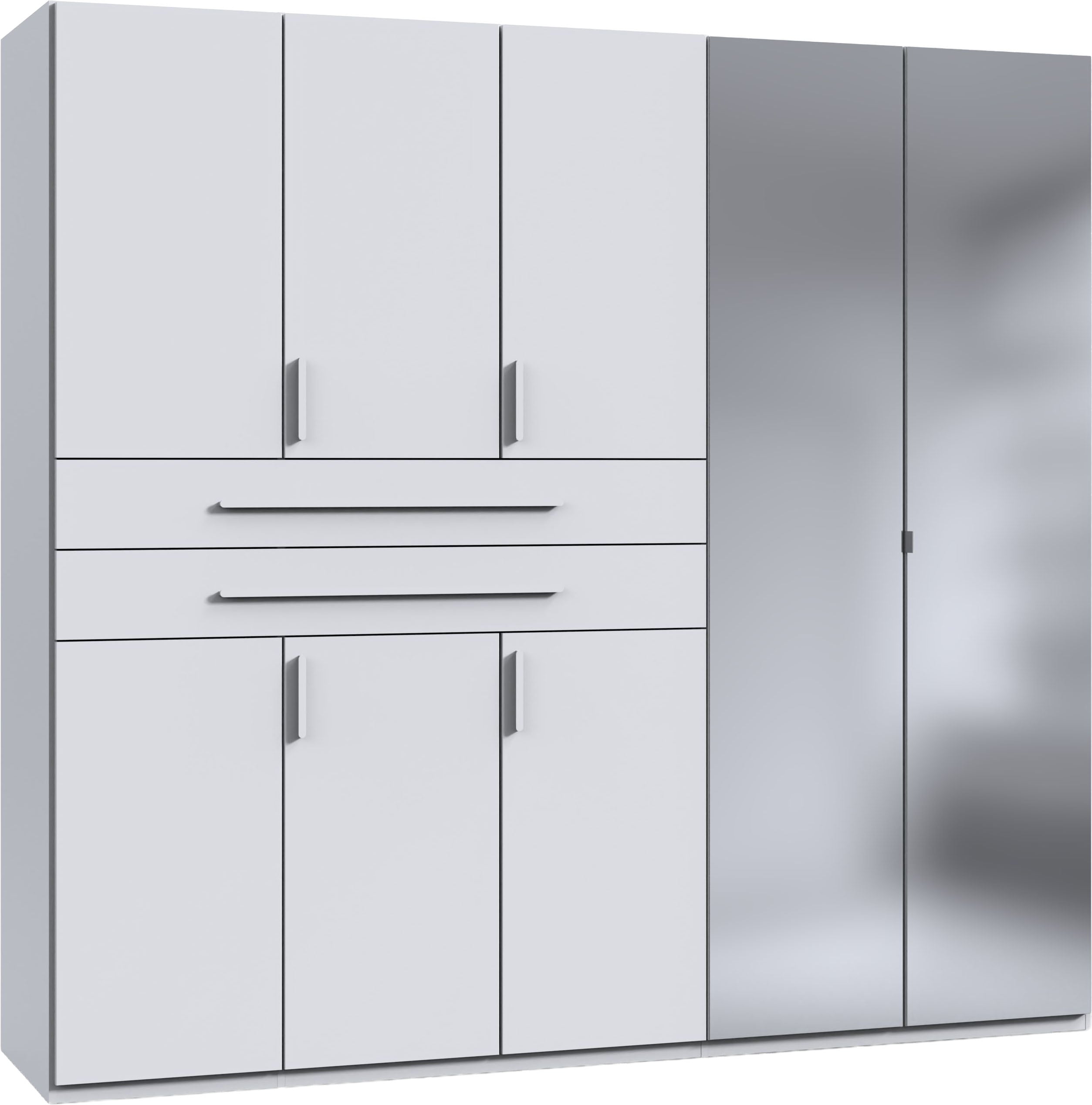 Wimex "Digit Kleiderschrank wahlweise mit oder ohne Spiegel" Schlafzimmer Schrank Bestseller im modernem Design, erhältlich in den Breiten 225cm oder 270cm (mit 8 oder 10 Türen)