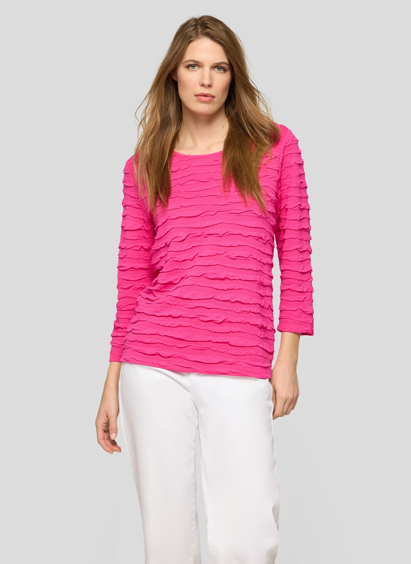 Rabe 3/4-Arm-Shirt mit Struktur Muster günstig online kaufen