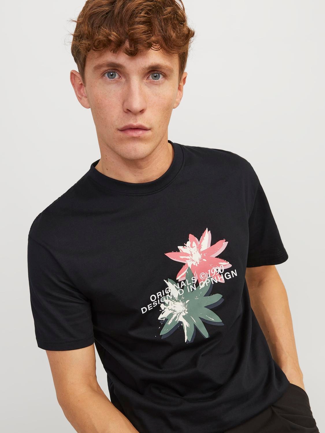 Jack & Jones T-Shirt »JORTAMPA AOP BRANDING TEE SS C.N SN«