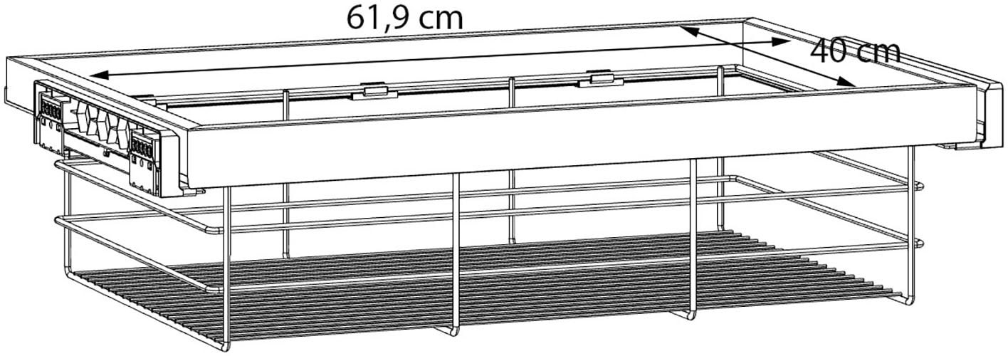 FORTE Inneneinteilung, Metallkorb, Ordnung, Übersicht, robuste Konstruktion
