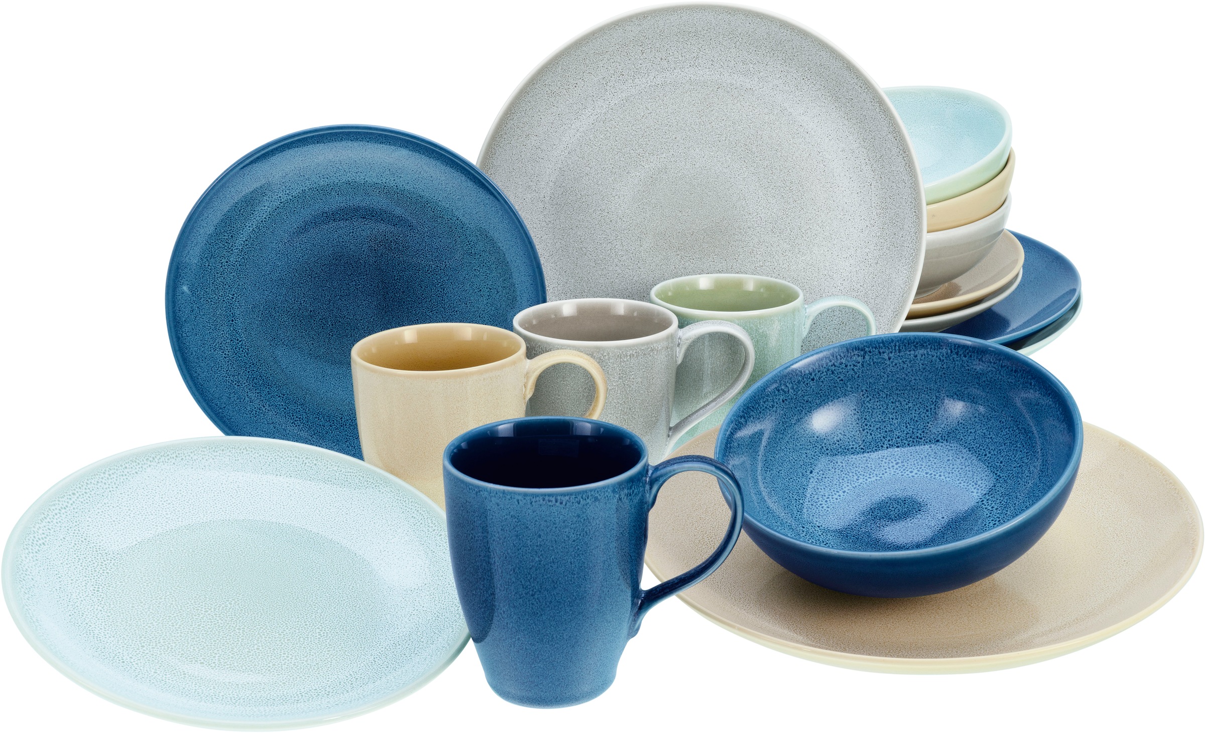 CreaTable Kombiservice "Geschirr-Set Reactive" Service, nostalgische Spezia günstig online kaufen