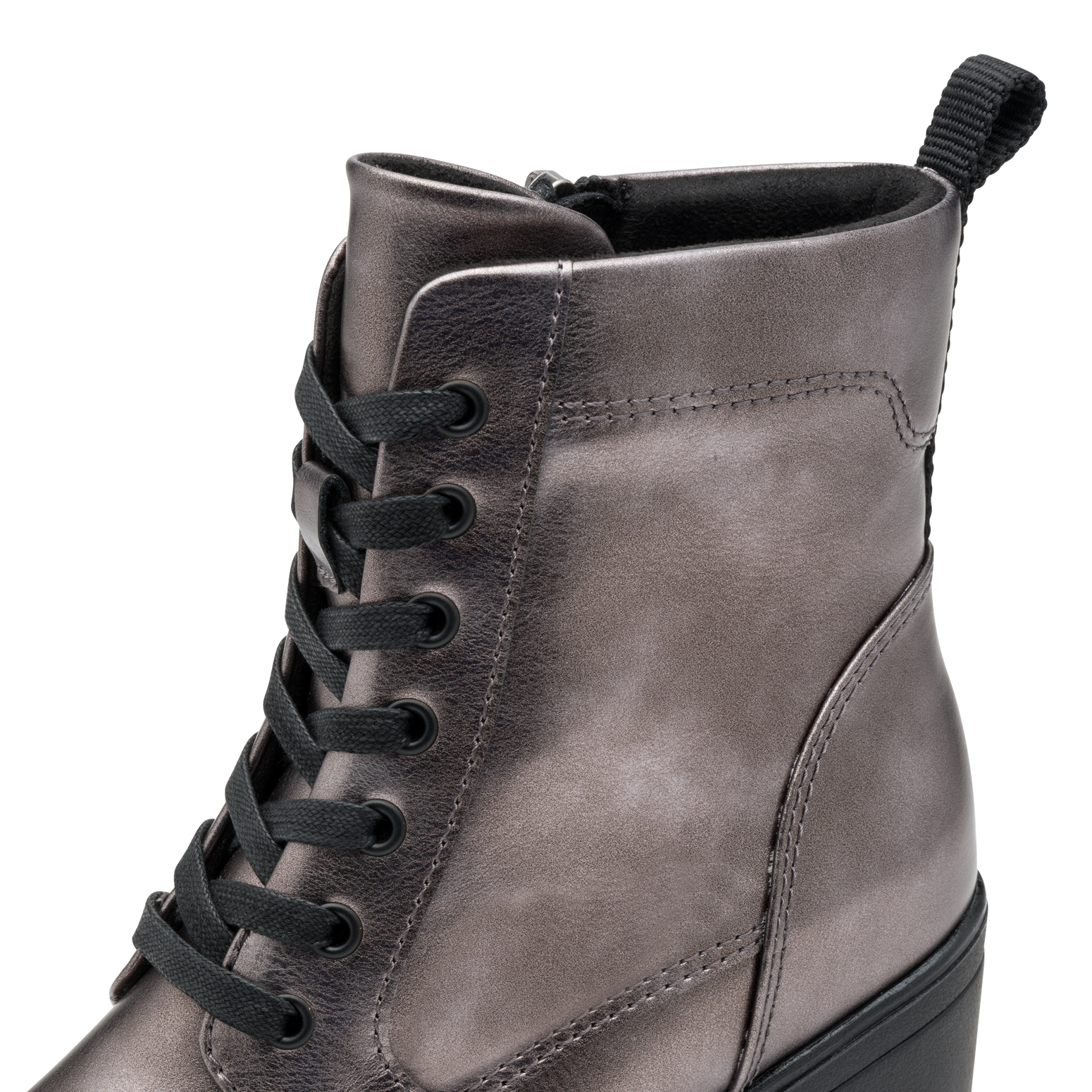 MARCO TOZZI Schnürstiefelette, Blockabsatz, Stiefelette, Schnürboots in veganer Verarbeitung