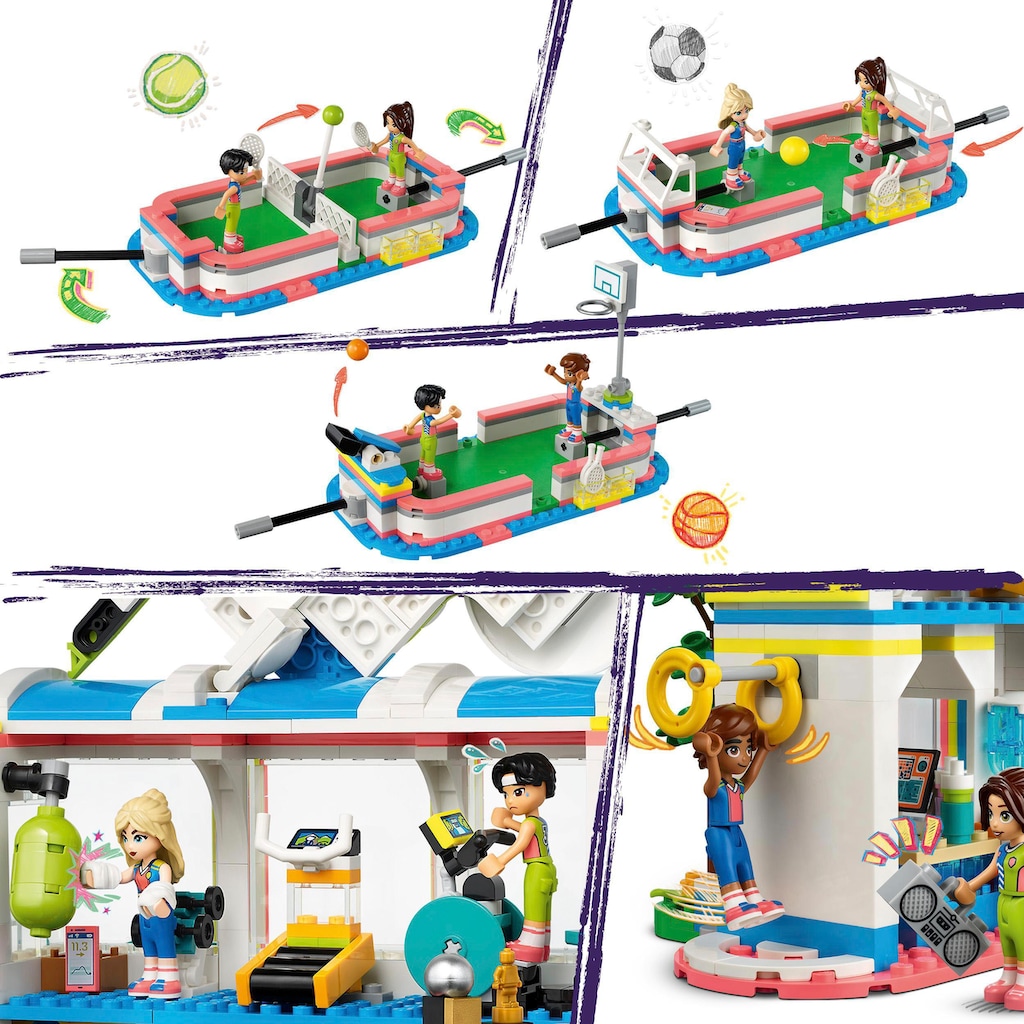 LEGO® Konstruktionsspielsteine »Sportzentrum (41744), LEGO® Friends«, (832 St.)