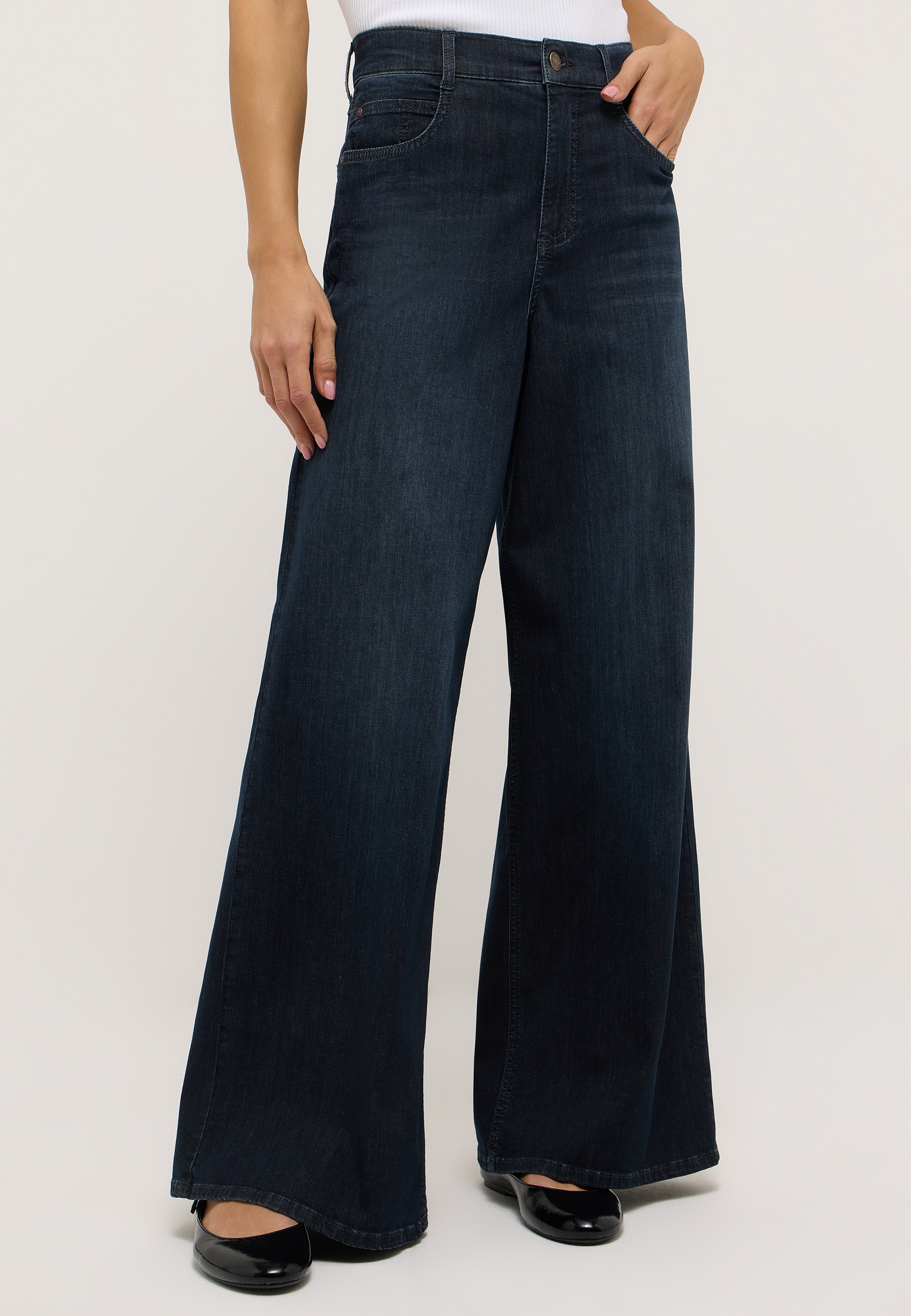 ANGELS 5-Pocket-Jeans "LIVA" mit weitem Bein günstig online kaufen