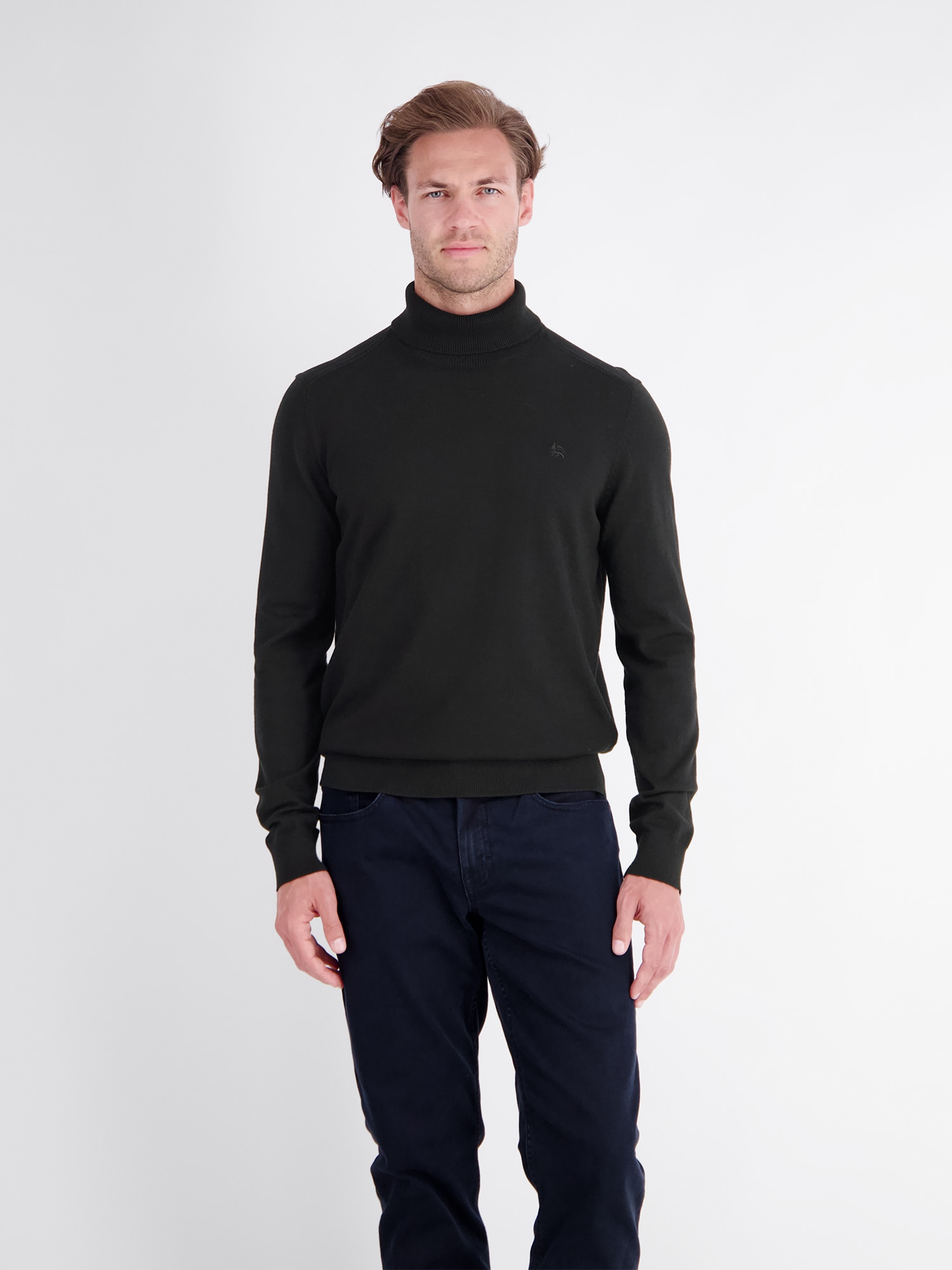 LERROS Rollkragenpullover »Eleganter Strickpullover mit Rollkragen aus reiner Baumwolle«