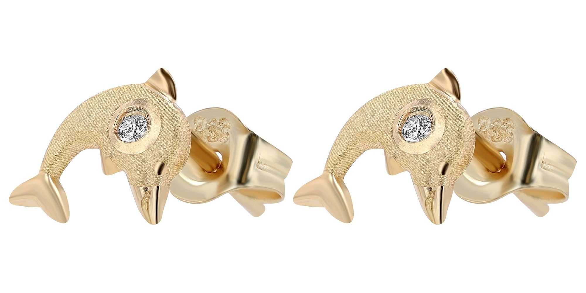 Adelia´s Paar Ohrhänger »Mädchen Ohrringe – Ohrstecker Delfin aus 333 Gold« Ein stilvolles Geschenk für besondere Momente