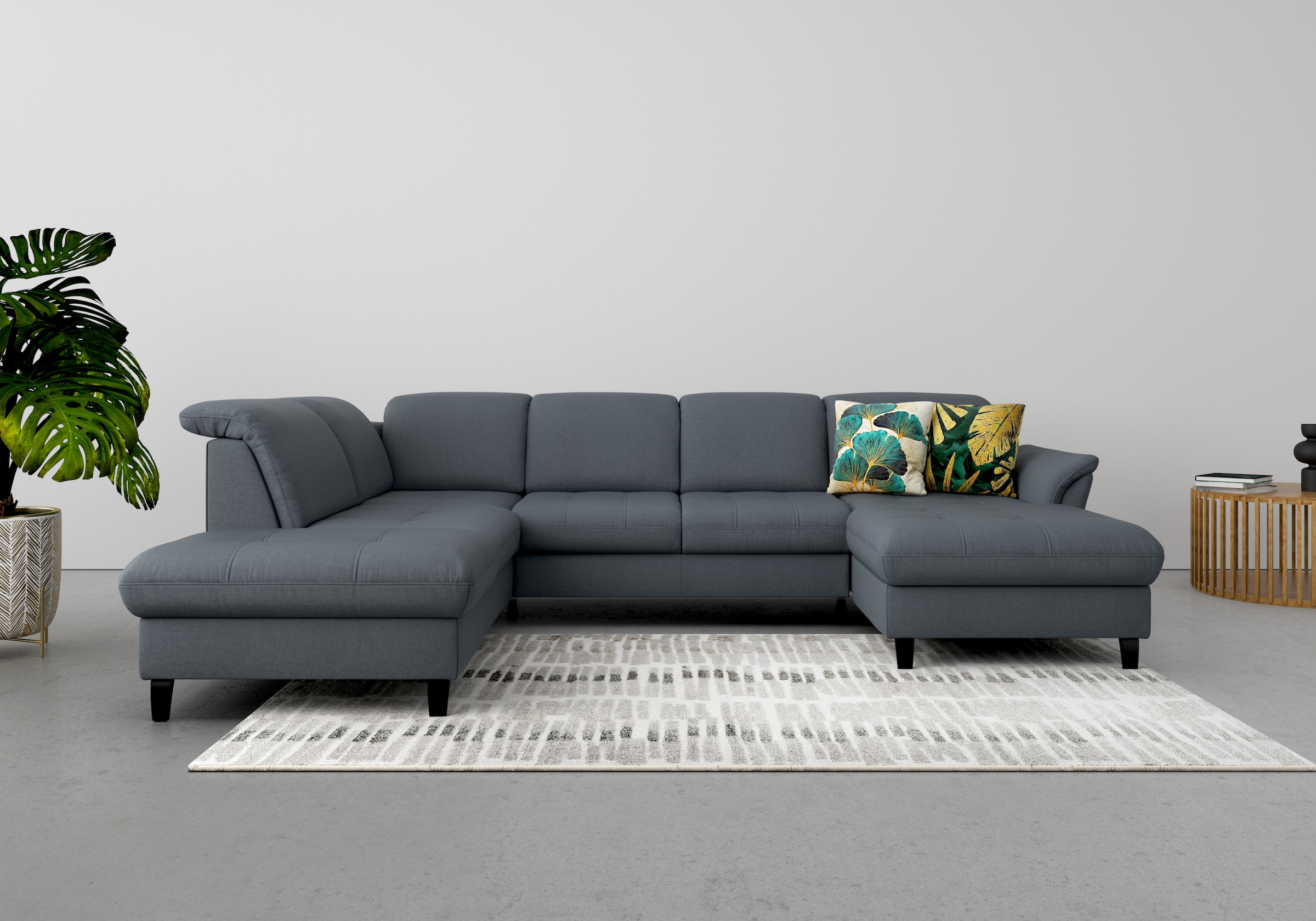 sit&more Wohnlandschaft "Maggiore U-Form" wahlweise mit Kopfteilverstellung, Schlaffunktion und Stauraum