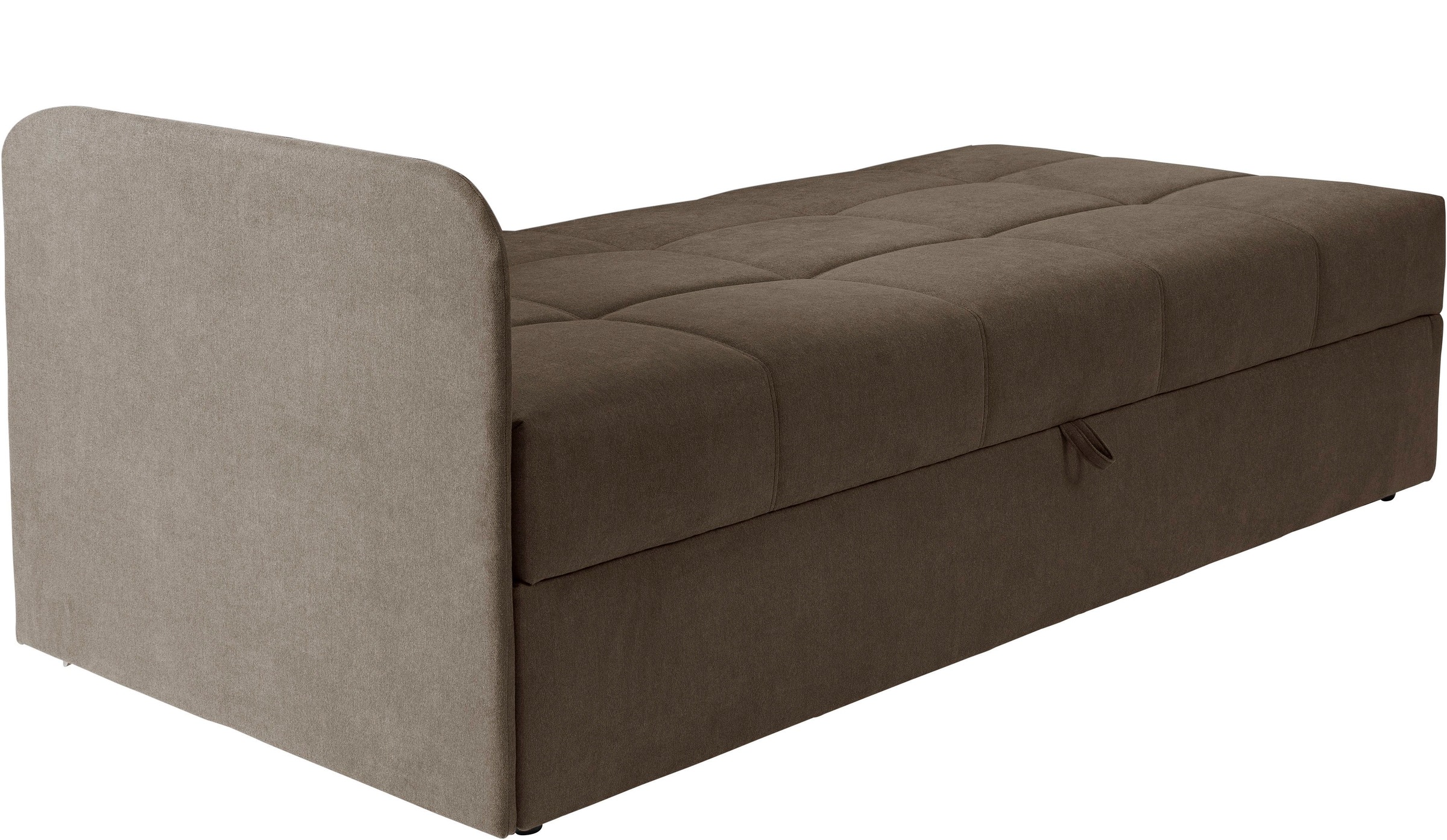 Schlafsofa ALINA "Marla", braun (braun eqe 4), B:205cm H:73cm T:91cm, Chenille EQE (100% Polyester), Sofas, Schlafsofa, inkl. Stauraum, Armlehne wahlweise links ode rechts 3