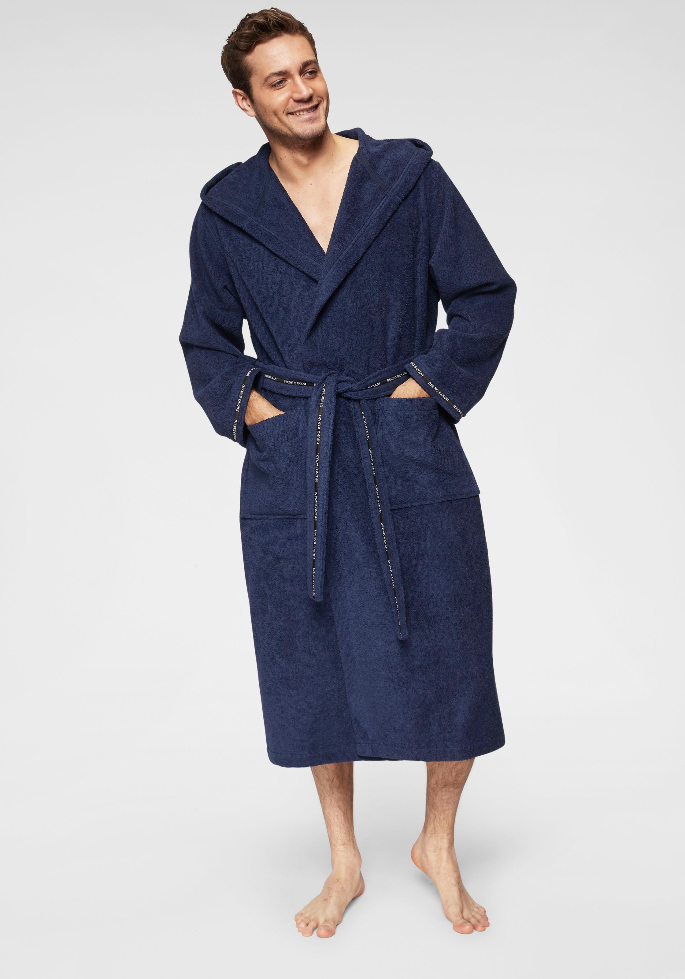 Bruno Banani Herrenbademantel "Danny, Normallänge & Überlänge, auch in extr günstig online kaufen