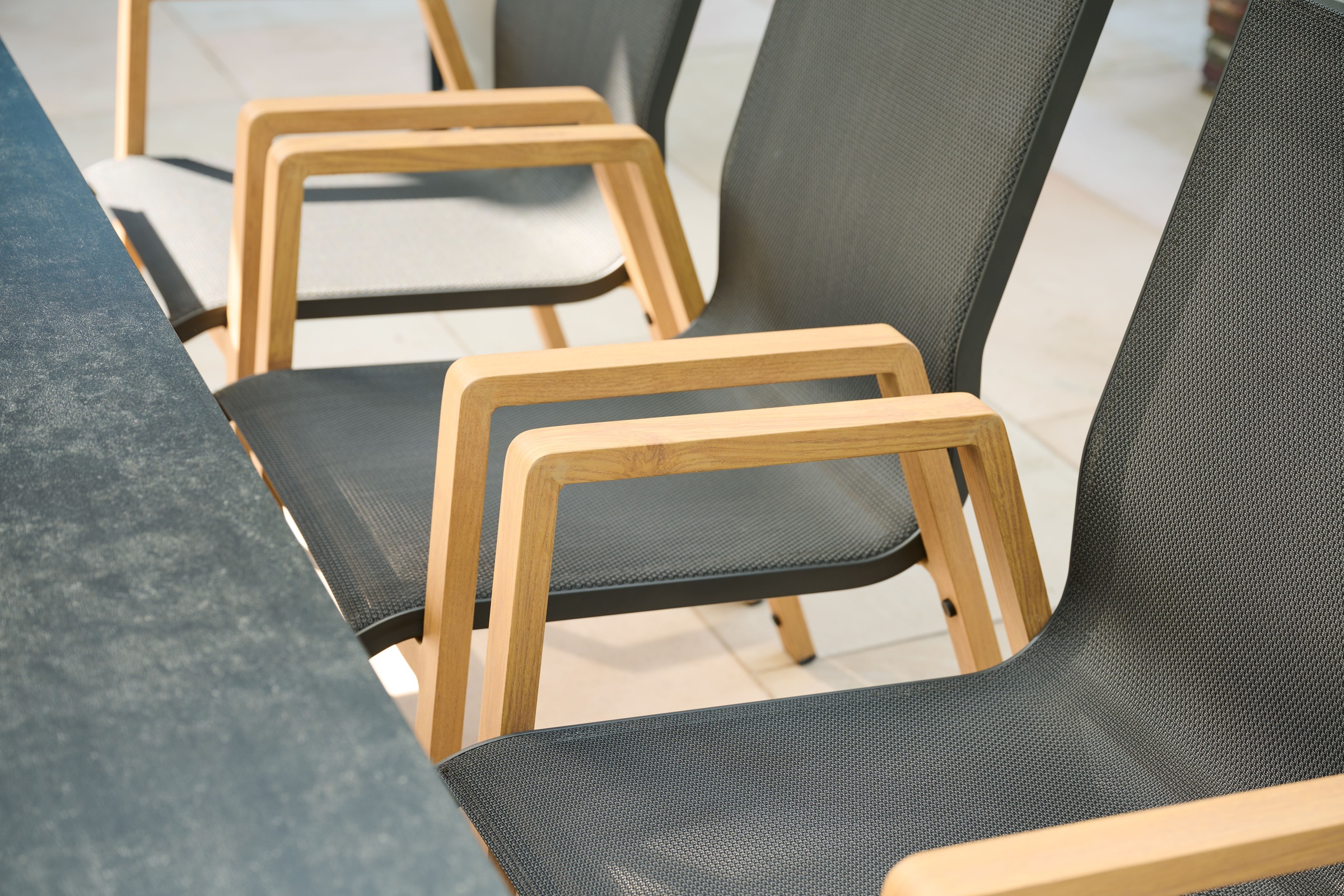 Siena Garden Gartensessel »CATANIA Stapelsessel« Aluminiumgestell in teaklook, Ranotex® Bezug