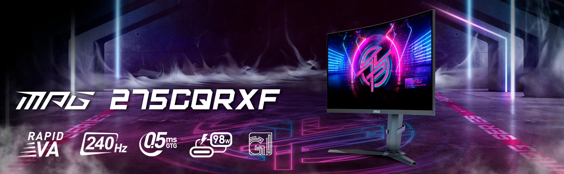 MSI Curved-Gaming-Monitor »MPG 275CQRXF«, 69 cm/27 Zoll, 2560 x 1440 px, WQHD, 0,5 ms Reaktionszeit, 240 Hz