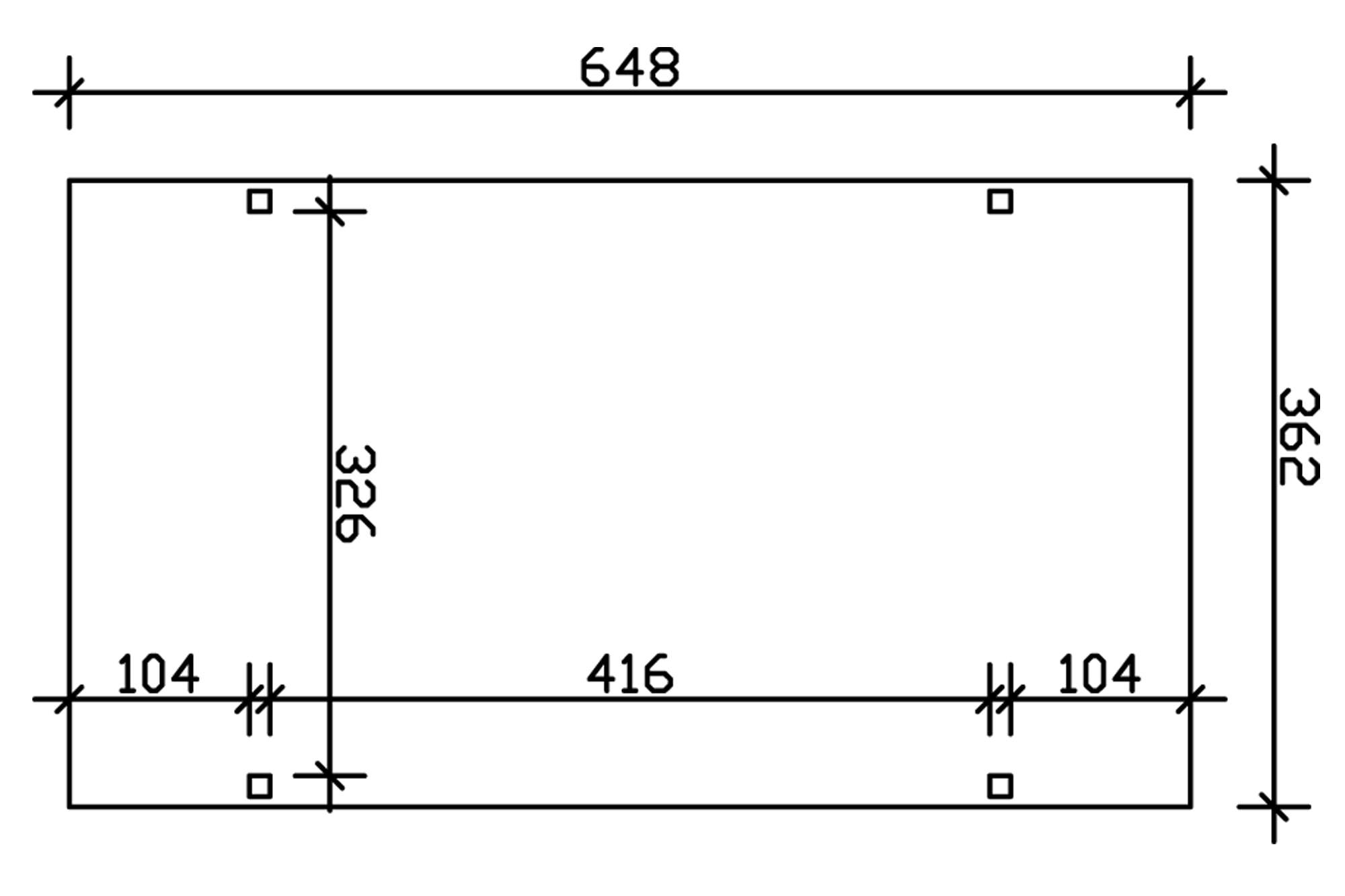 Skanholz Einzelcarport »Westerwald«, Holz, 326 cm, Anthrazit