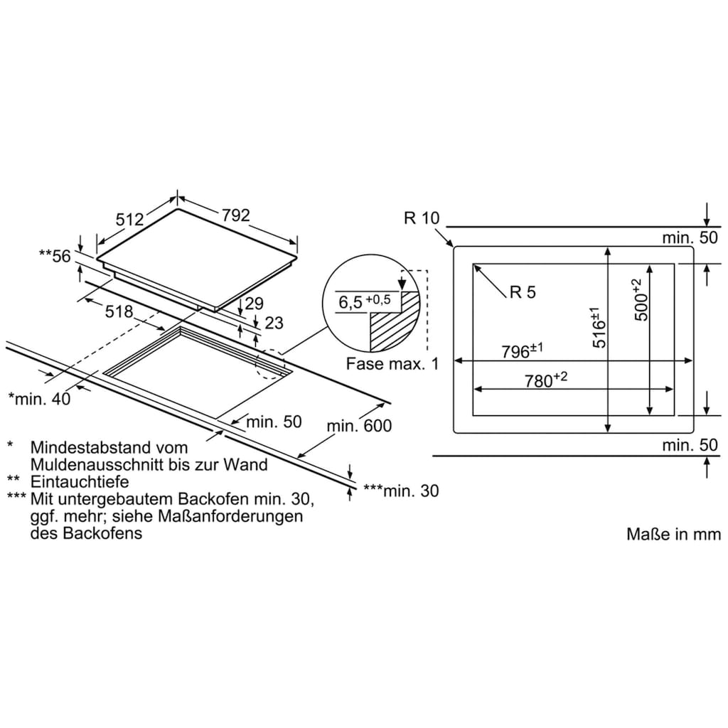 BOSCH Flex-Induktions-Kochfeld von SCHOTT CERAN®, PXY801KW1E