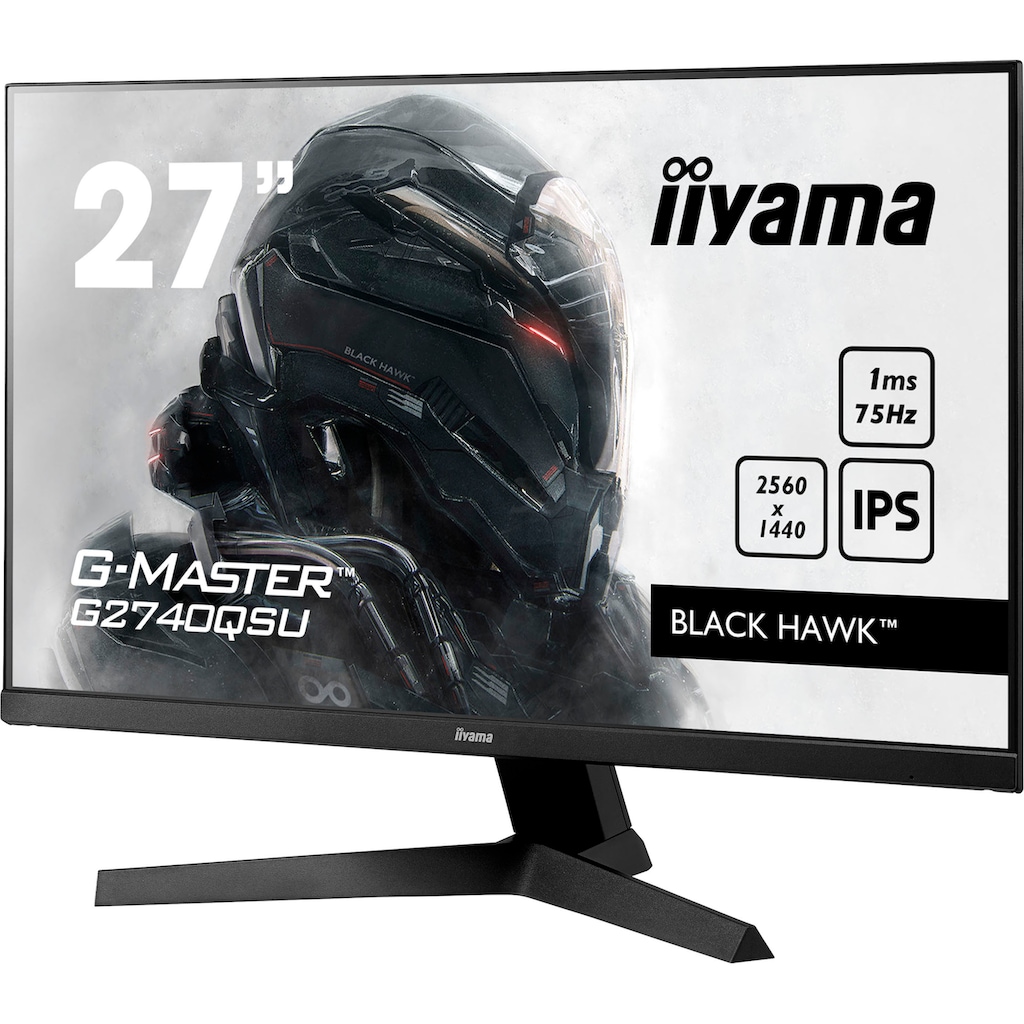 Iiyama LED-Monitor »G-MASTER G2740QSU-B1«, 68,6 cm/27 Zoll, 2560 x 1440 px, WQHD, 1 ms Reaktionszeit, 75 Hz