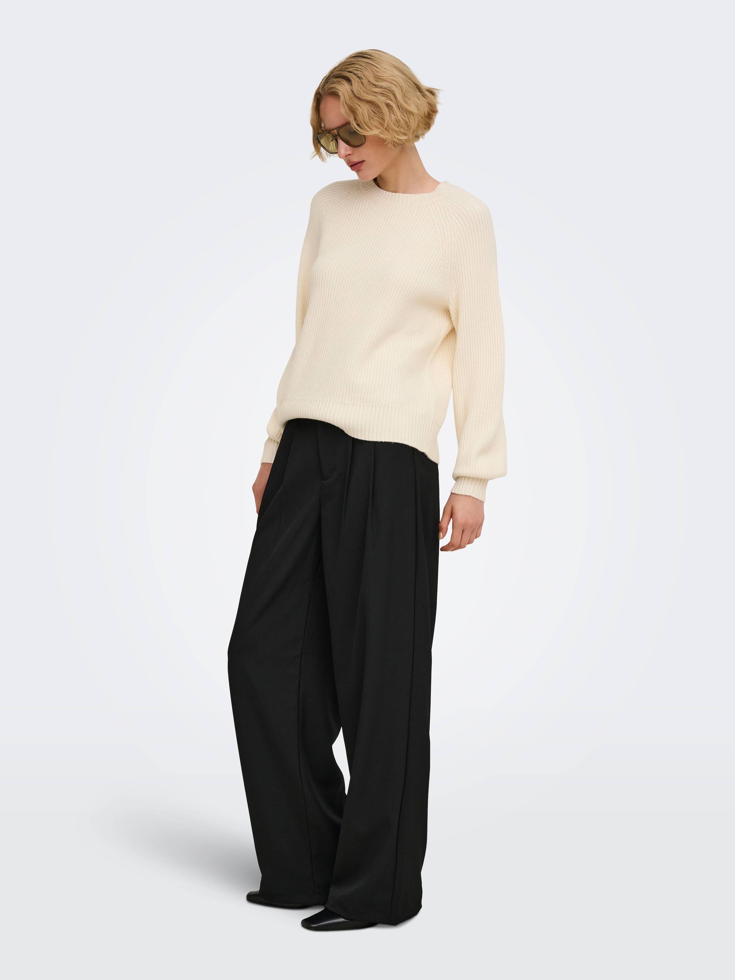 ONLY Strickpullover »ONLIDA LS RIB O-NECK CS KNT« Viskosemischung