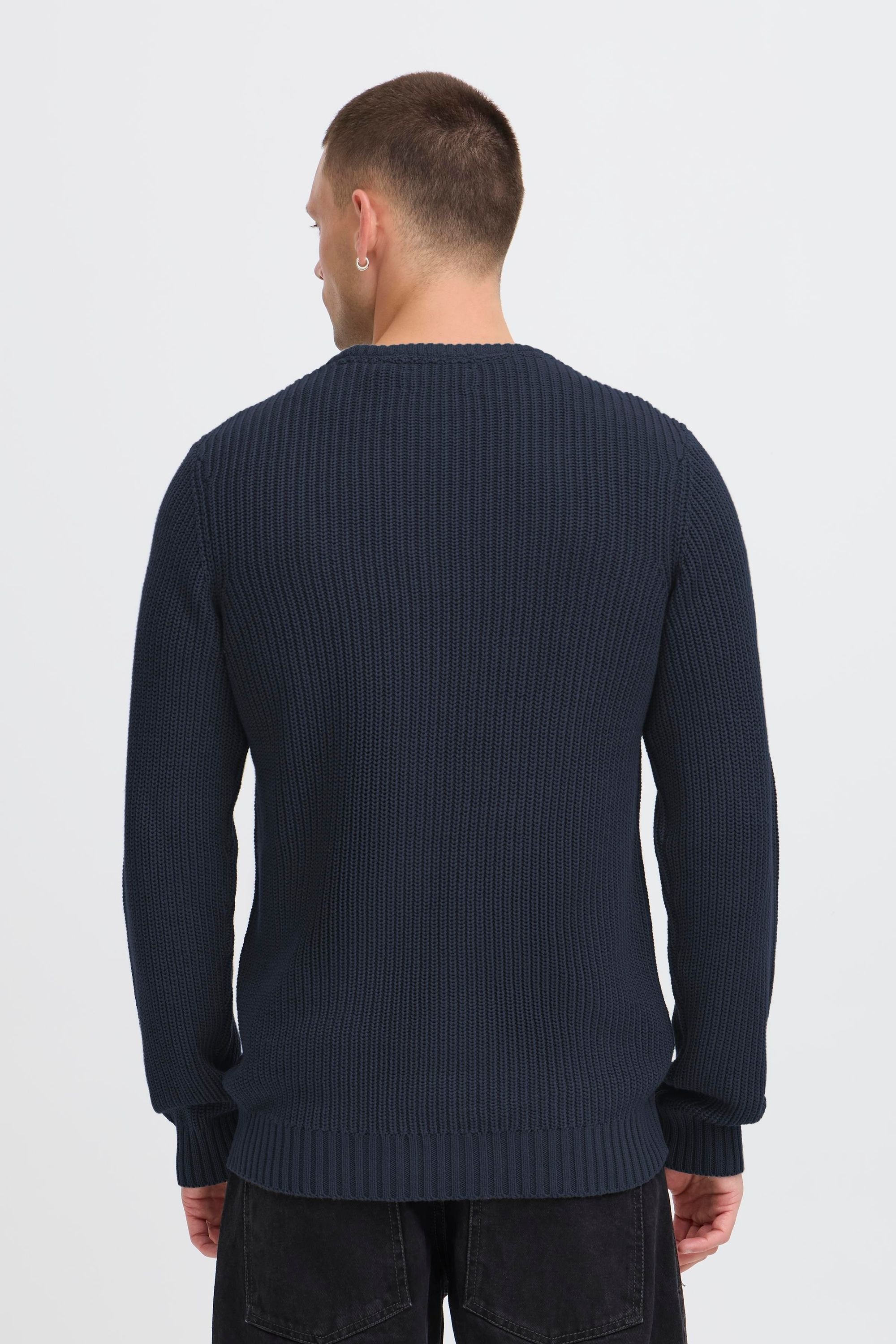 Strickfleece-Pullover BLEND "Strickpullover BHDENO", Herren, Gr. XL, schwarz (salute), Obermaterial: 50% Baumwolle CO. 50% Polyacryl PAN., Pullover 6