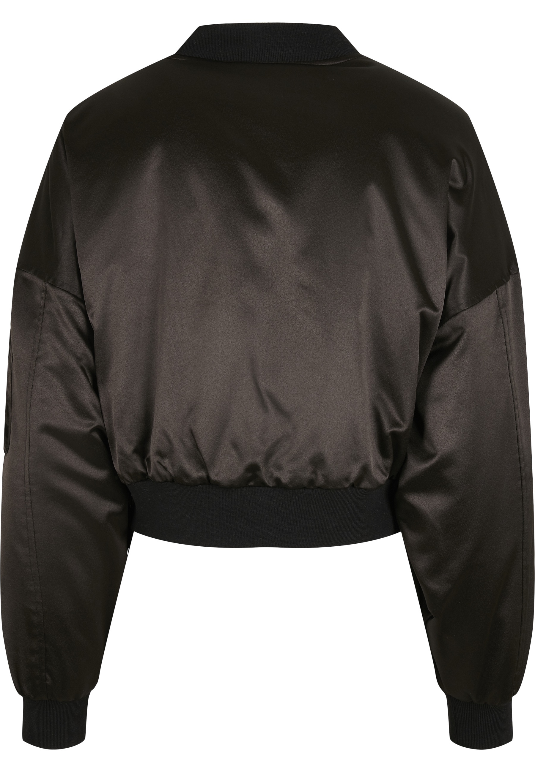 URBAN CLASSICS Bomberjacke »Urban Classics Damen Ladies Short Oversized Satin Bomber Jacket« 1 Stk. tlg. ohne Kapuze