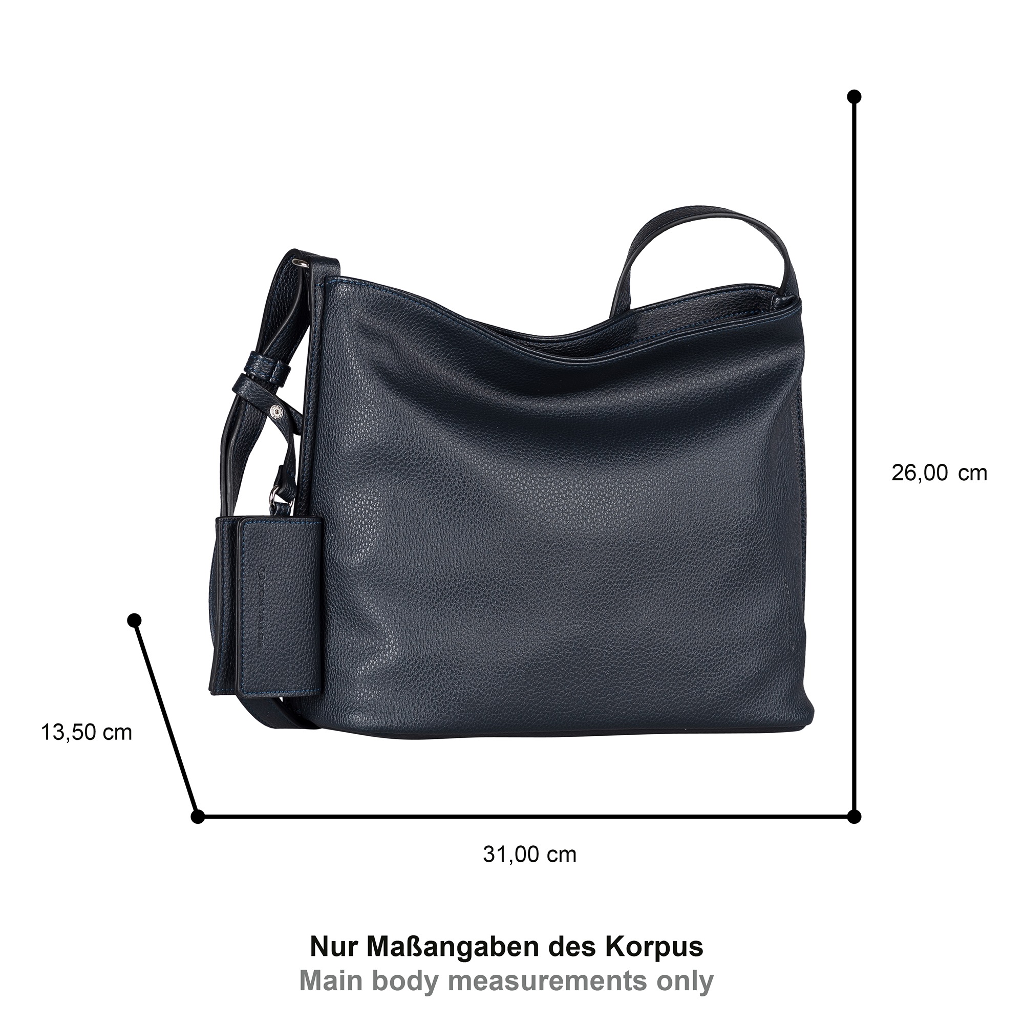 TOM TAILOR Hobo »Amarea«, weiches Lederimitat mit geradlinigem Schnitt und klaren kühlen Farben