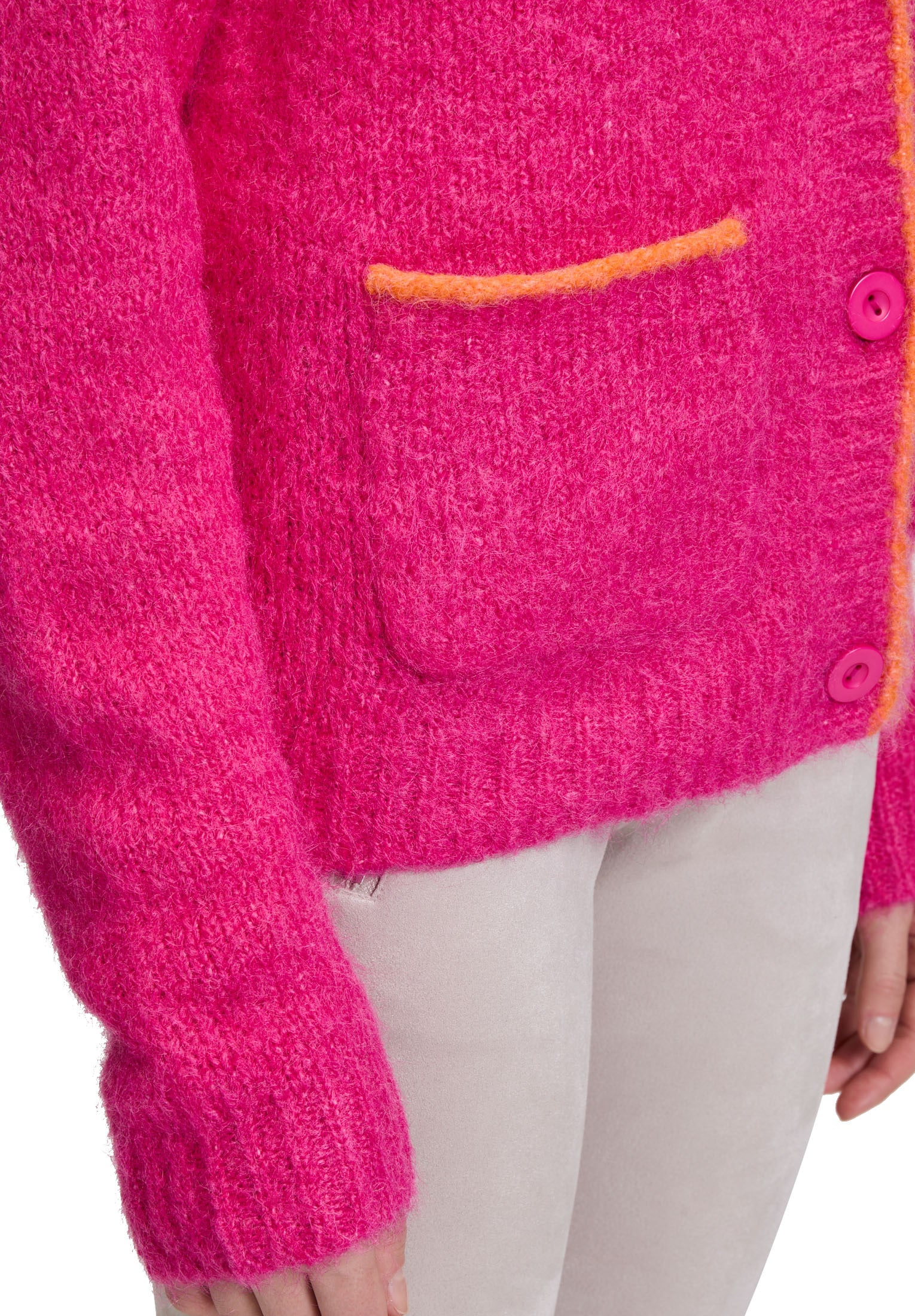 Cartoon Strickjacke »Cartoon Damen Strick-Cardigan mit V-Ausschnitt«, Rippbündchen