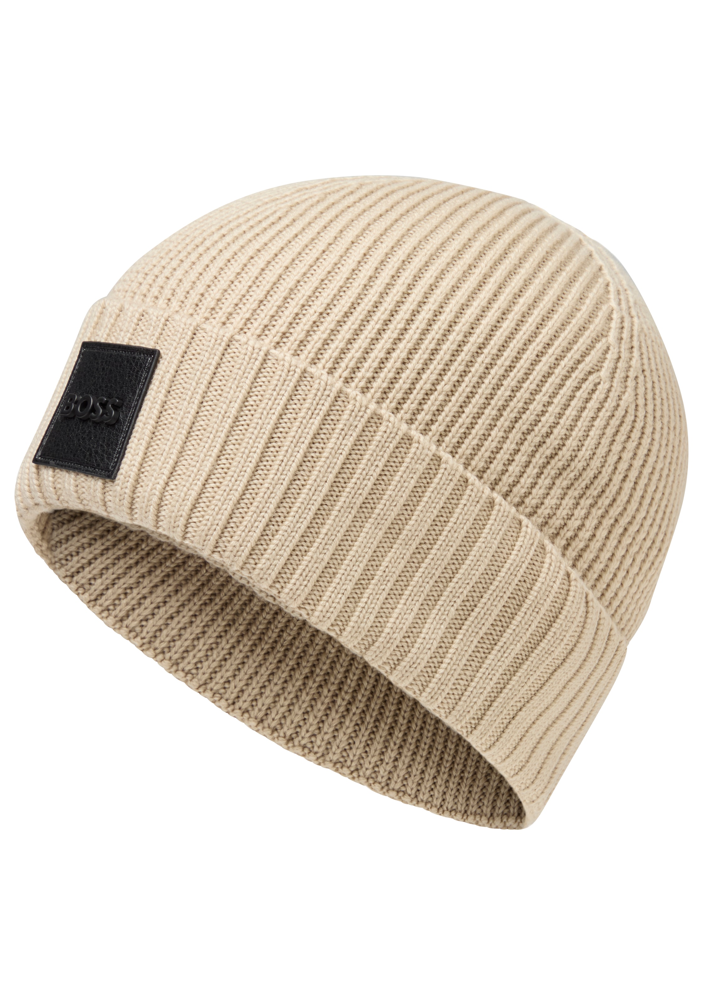 BOSS Beanie "Flavio", aus Rippenstrick günstig online kaufen