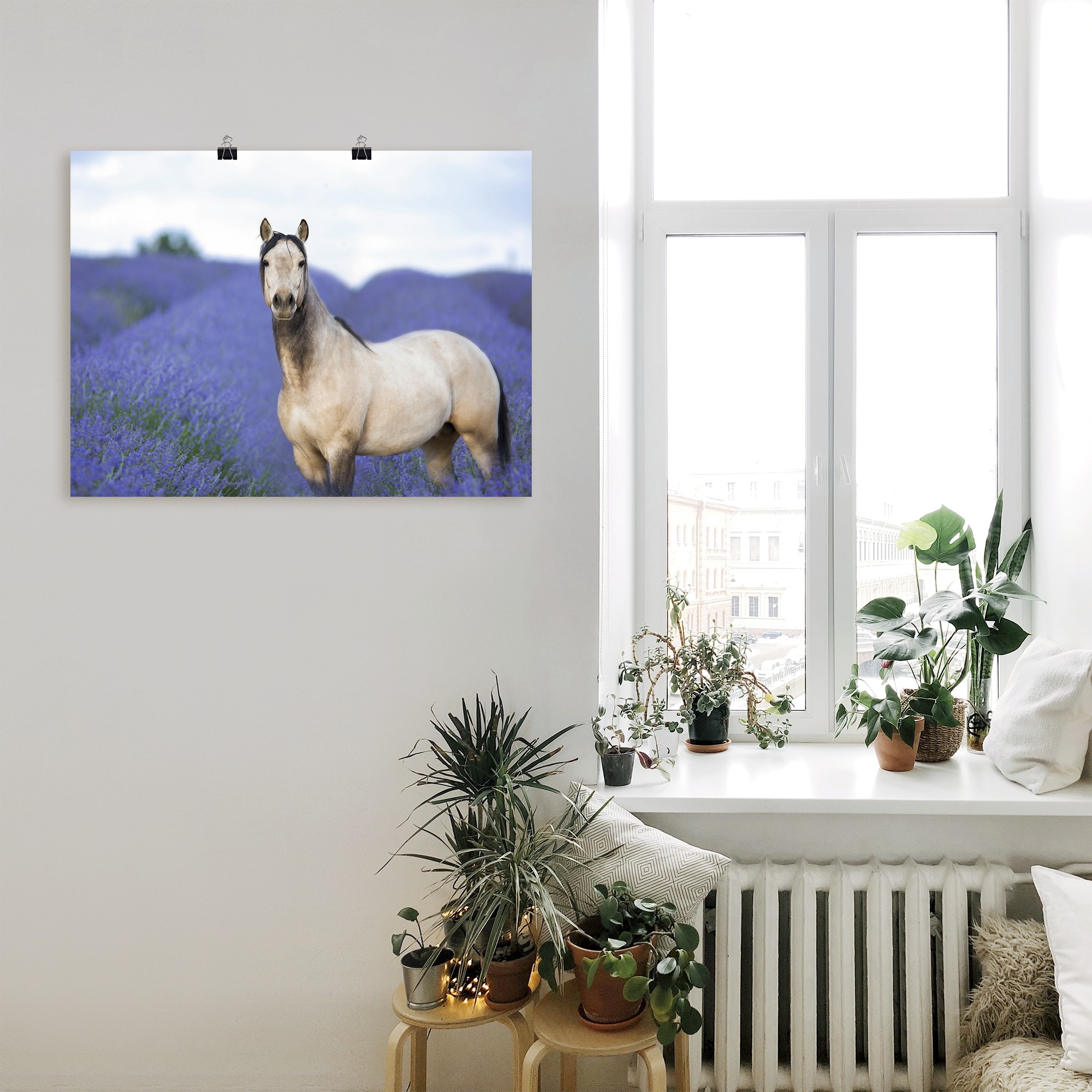 Artland Wandbild »Pferd und Blumen III«, Haustiere, (1 St.), als Leinwandbild, Poster in verschied. Größen
