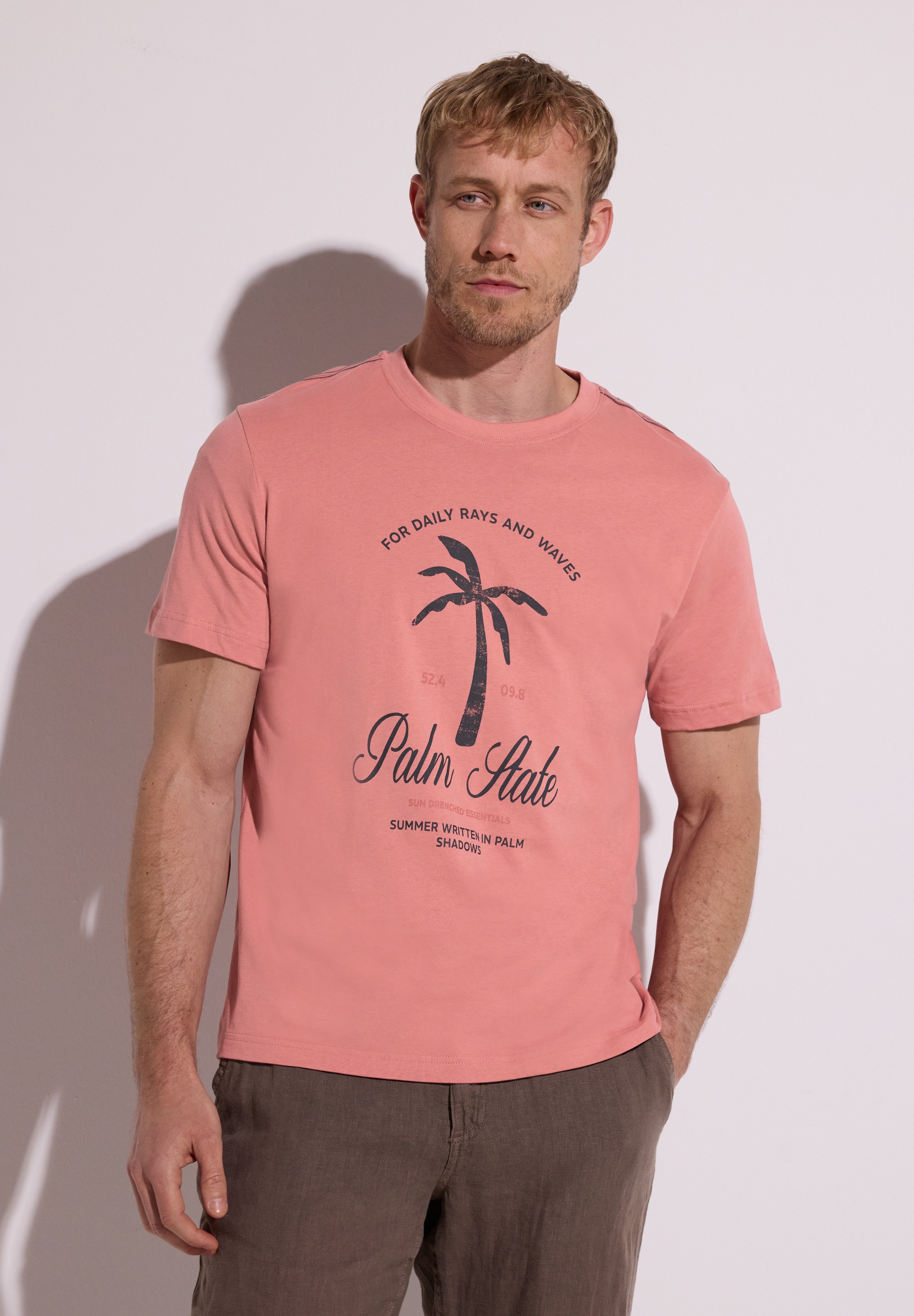 STREET ONE MEN T-Shirt mit Rundhalsausschnitt