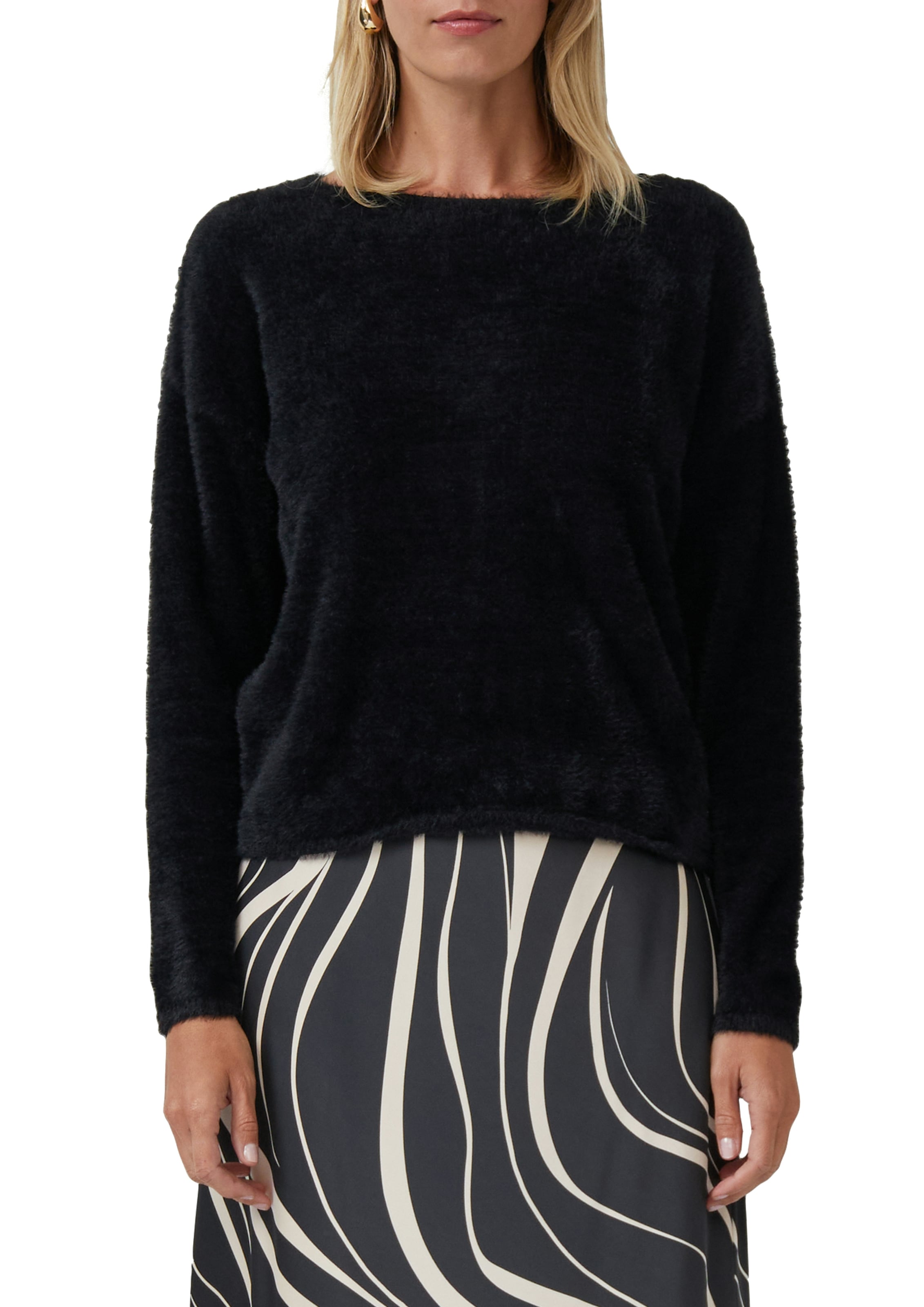 s.Oliver BLACK LABEL Strickpullover, flauschig, mit U-Boot-Ausschnitt günstig online kaufen
