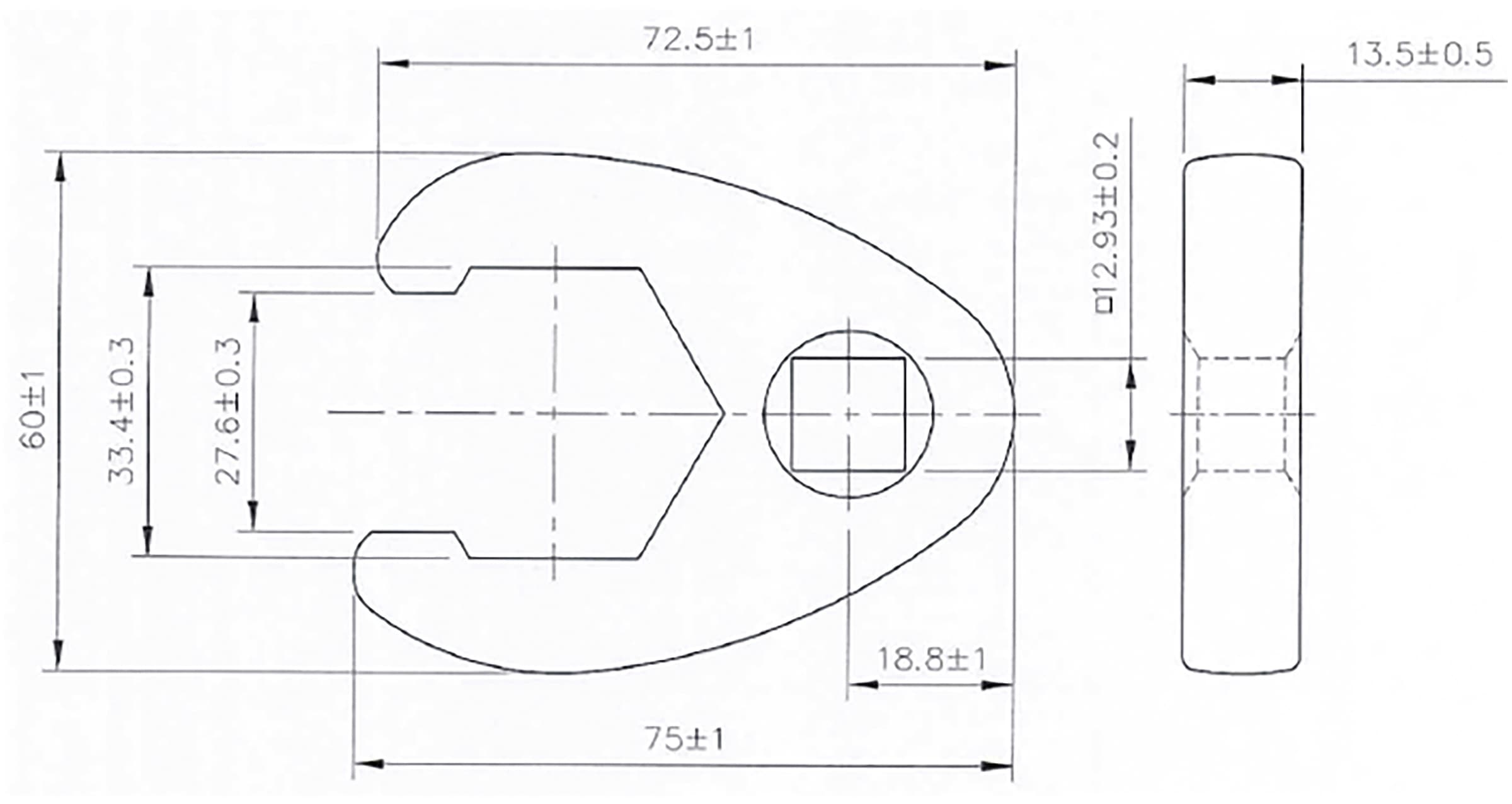 BGS Werkzeugset »Hahnenfußschlüssel-Satz«, (Set, 8 St.), Antrieb  Innenvierkant 12,5 mm (1/2\