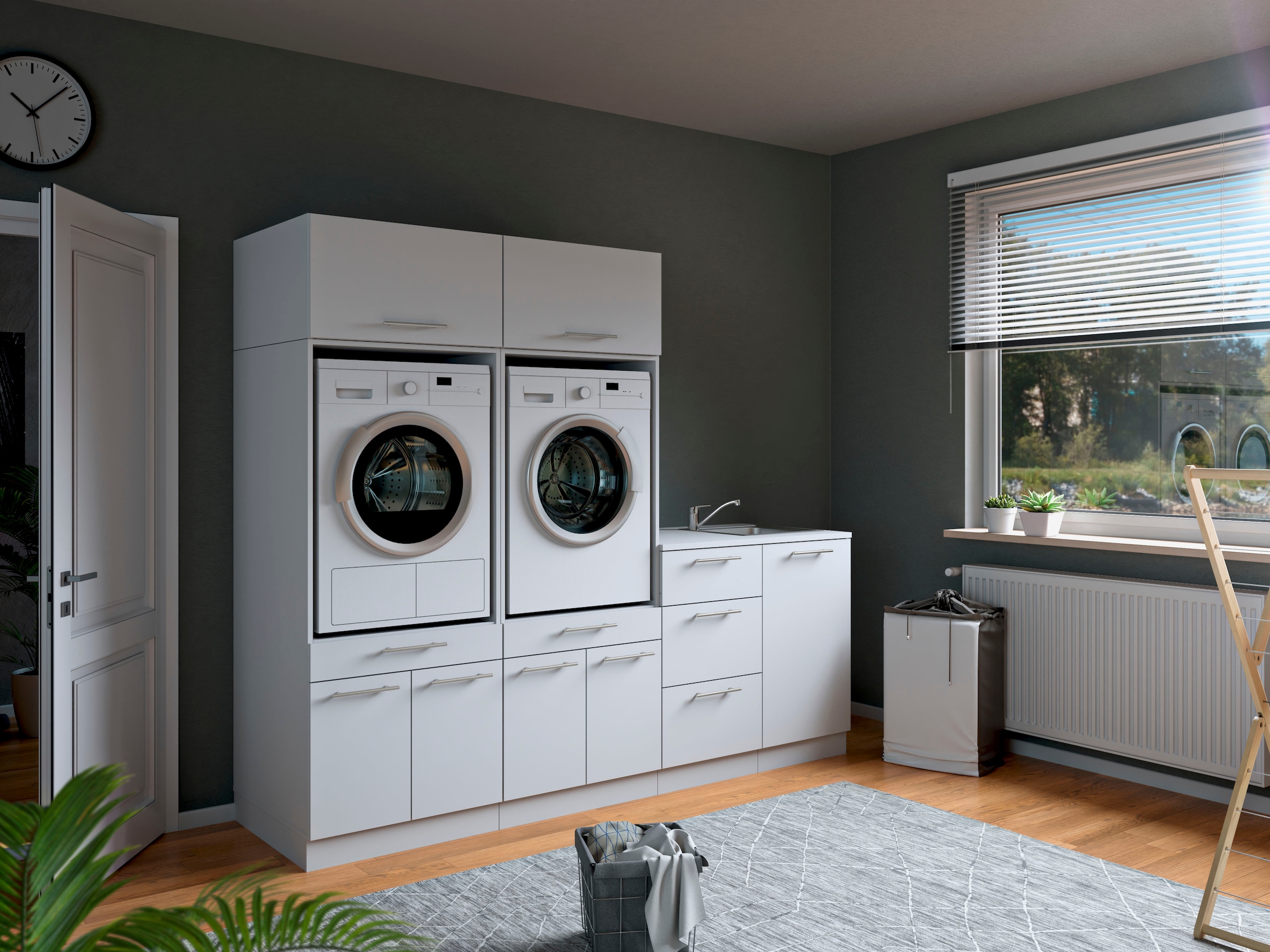 Laundreezy Mehrzweckschrank-Set »Laundreezy, 6-tlg. Mehrzweckschrank-Set B/H/T 236/200/68 cm« 6 Stk. tlg.