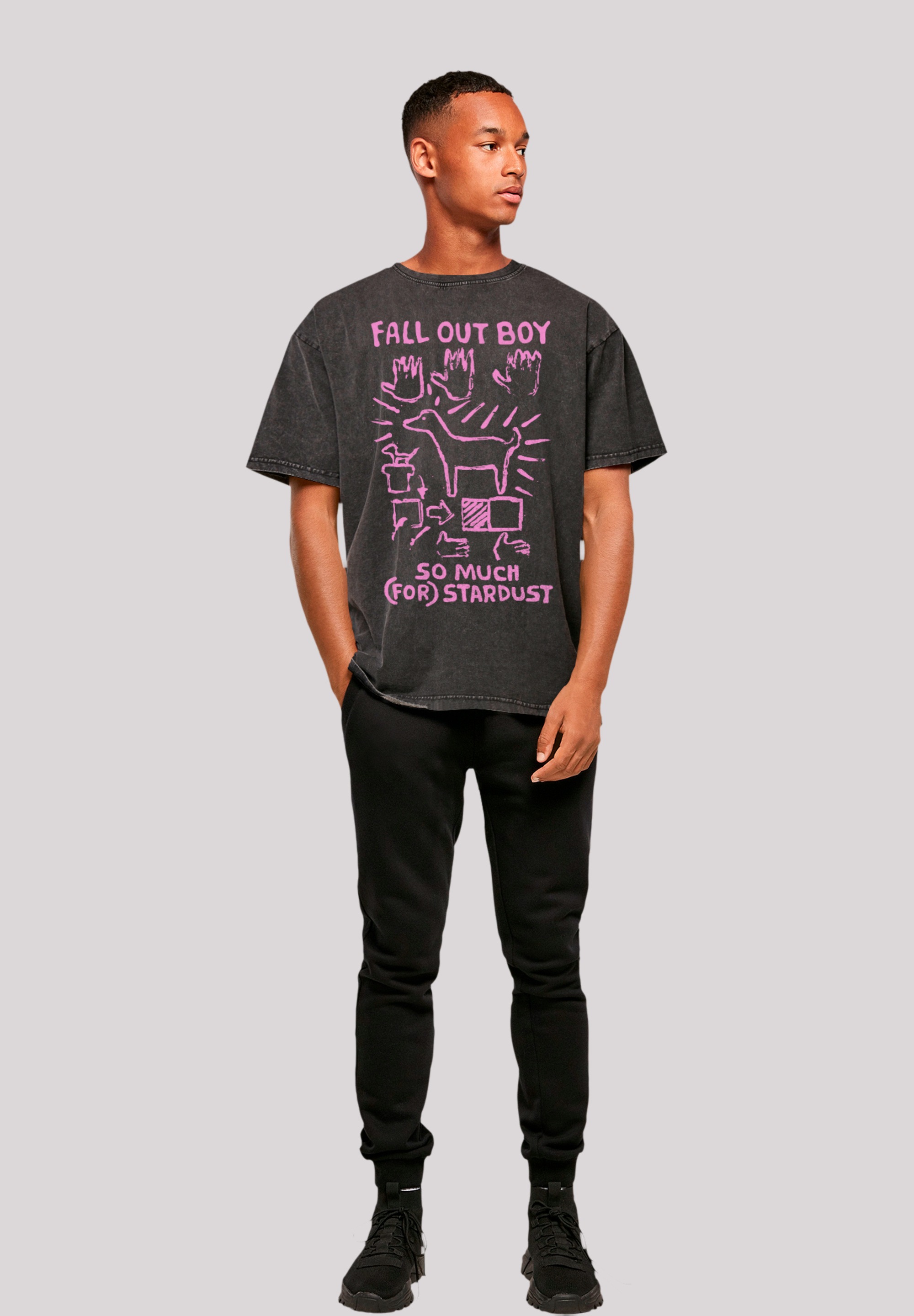 F4NT4STIC T-Shirt »Fall Out Boy Pink Dog So Much Stardust«, Premium Qualität