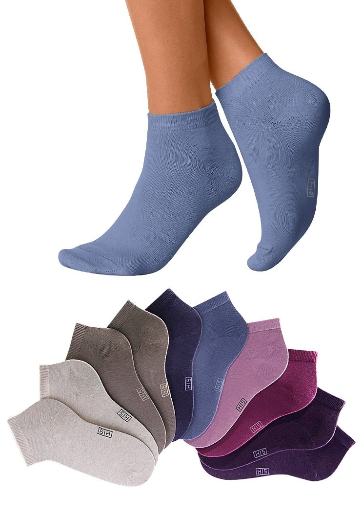 H.I.S Kurzsocken, (Packung, 10 Paar), mit verstärkter Ferse und Spitze