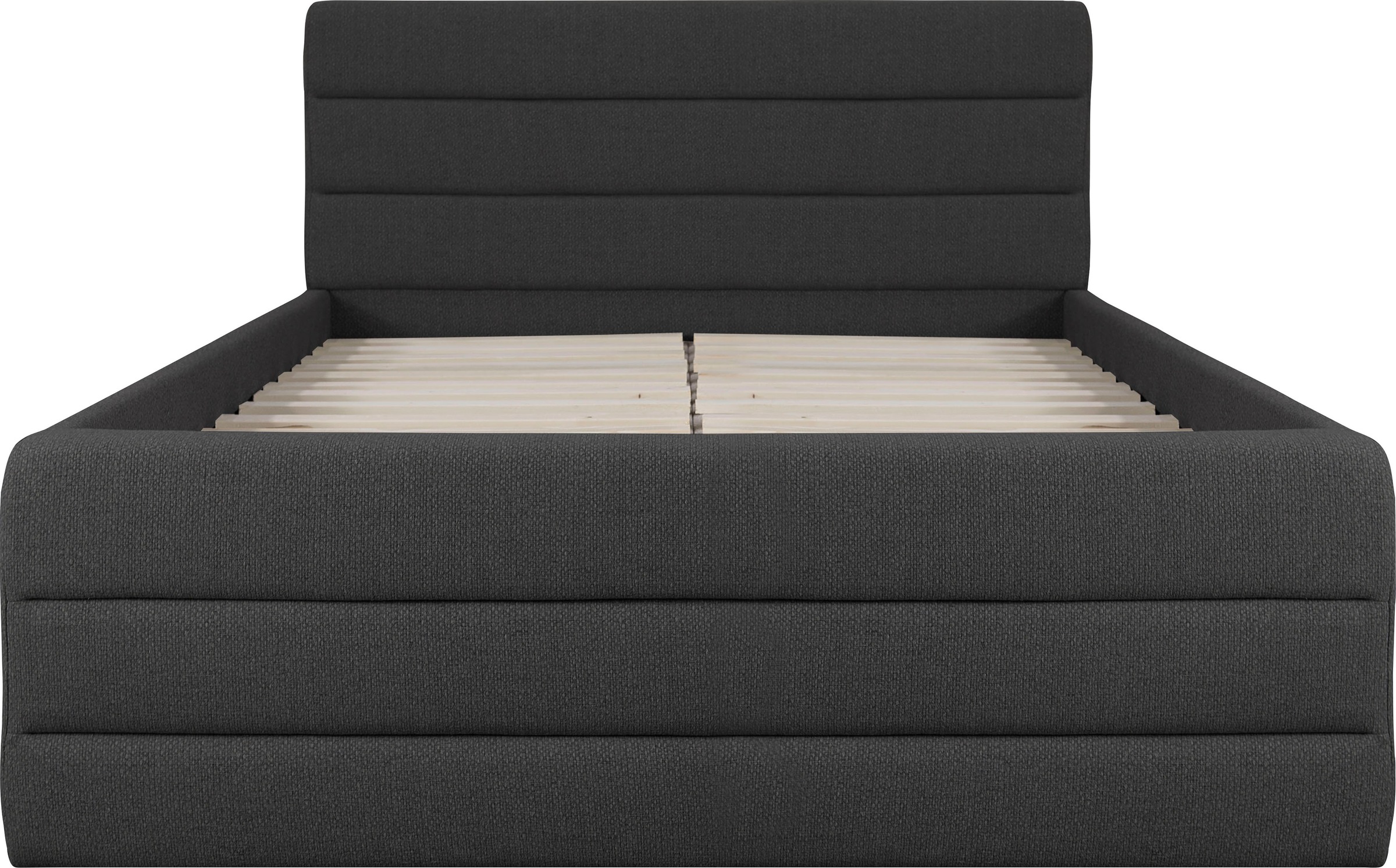 OTTO products Polsterbett »Merrit«, Quernaht im Kopf- und Fußteil, in 5 Breiten, auch in 220 cm Länge