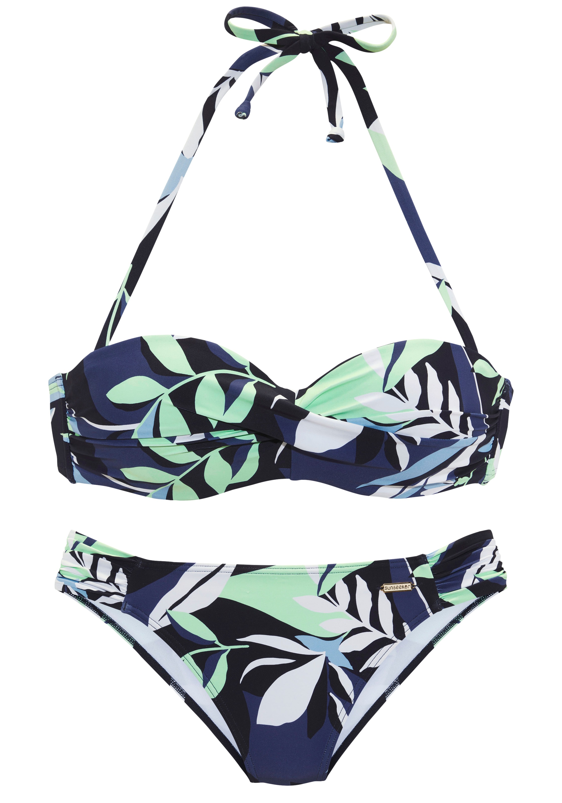 Sunseeker Bügel-Bandeau-Bikini "Allis", (Set), mit Blätterdruck günstig online kaufen