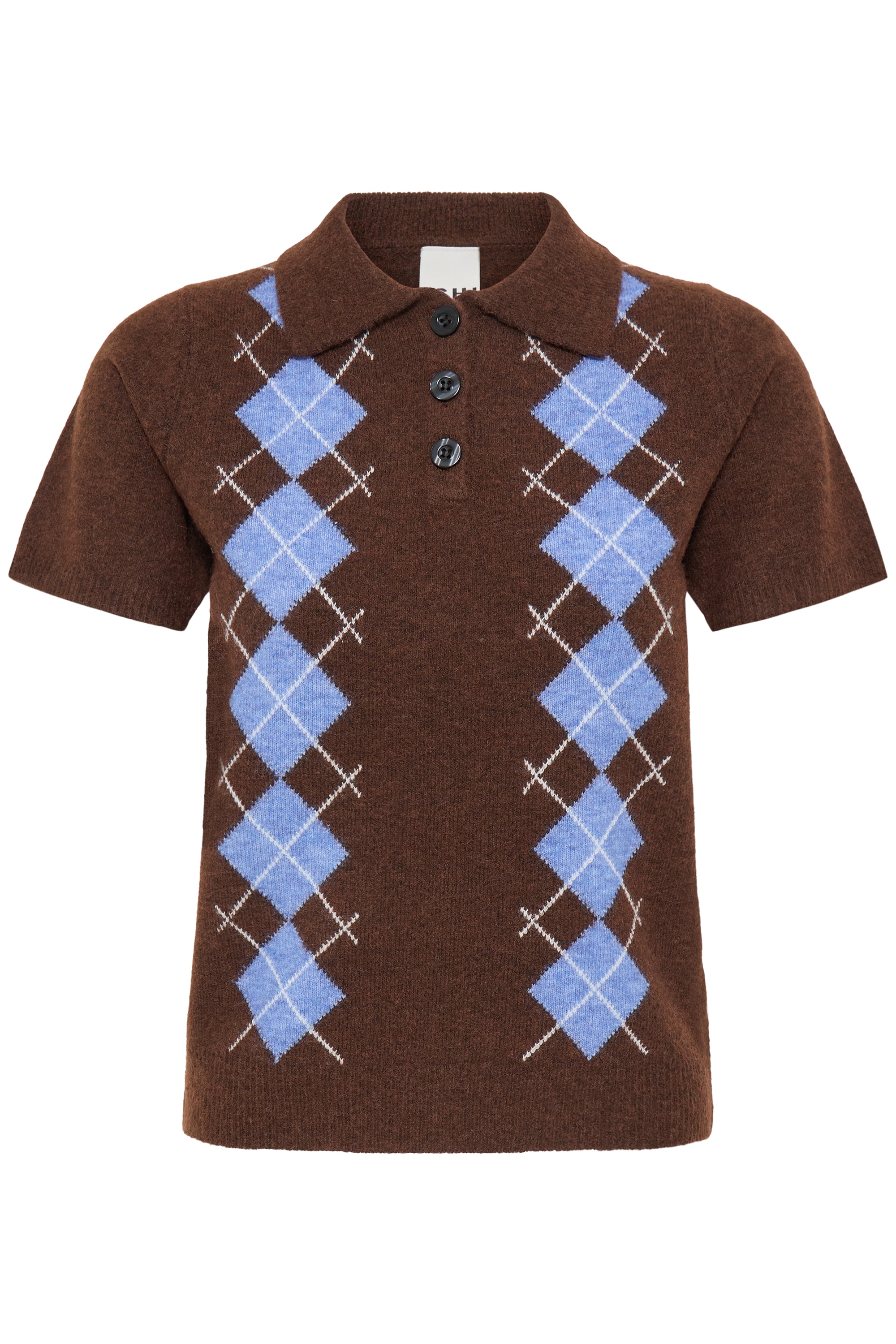 Ichi Kurzarmpullover "Damen Kurzarm-Bluse IHDASILA"