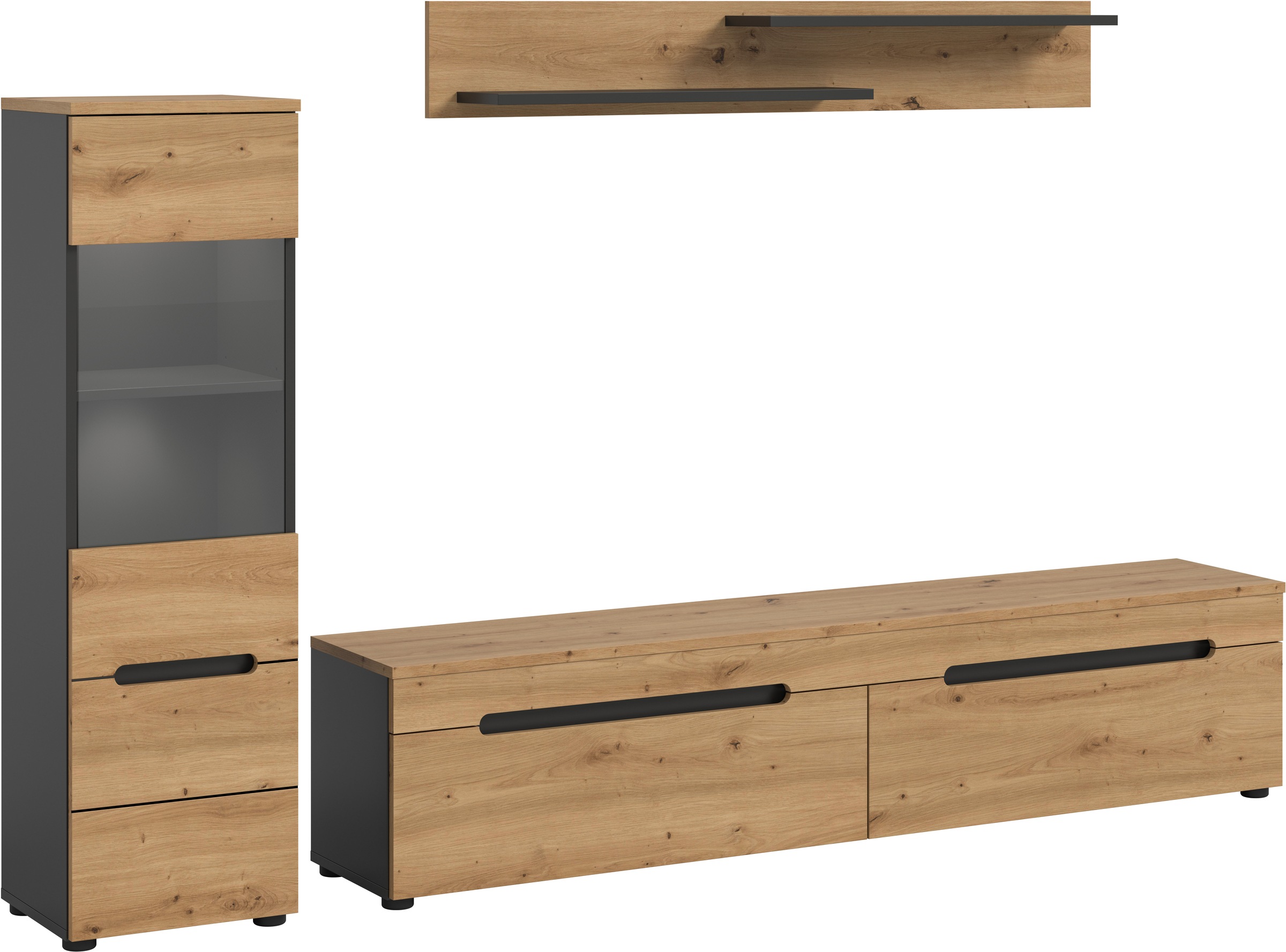 INOSIGN Wohnwand "REHAT, TOPSELLER, 3-teilig, inkl. Beleuchtung, stehend od günstig online kaufen