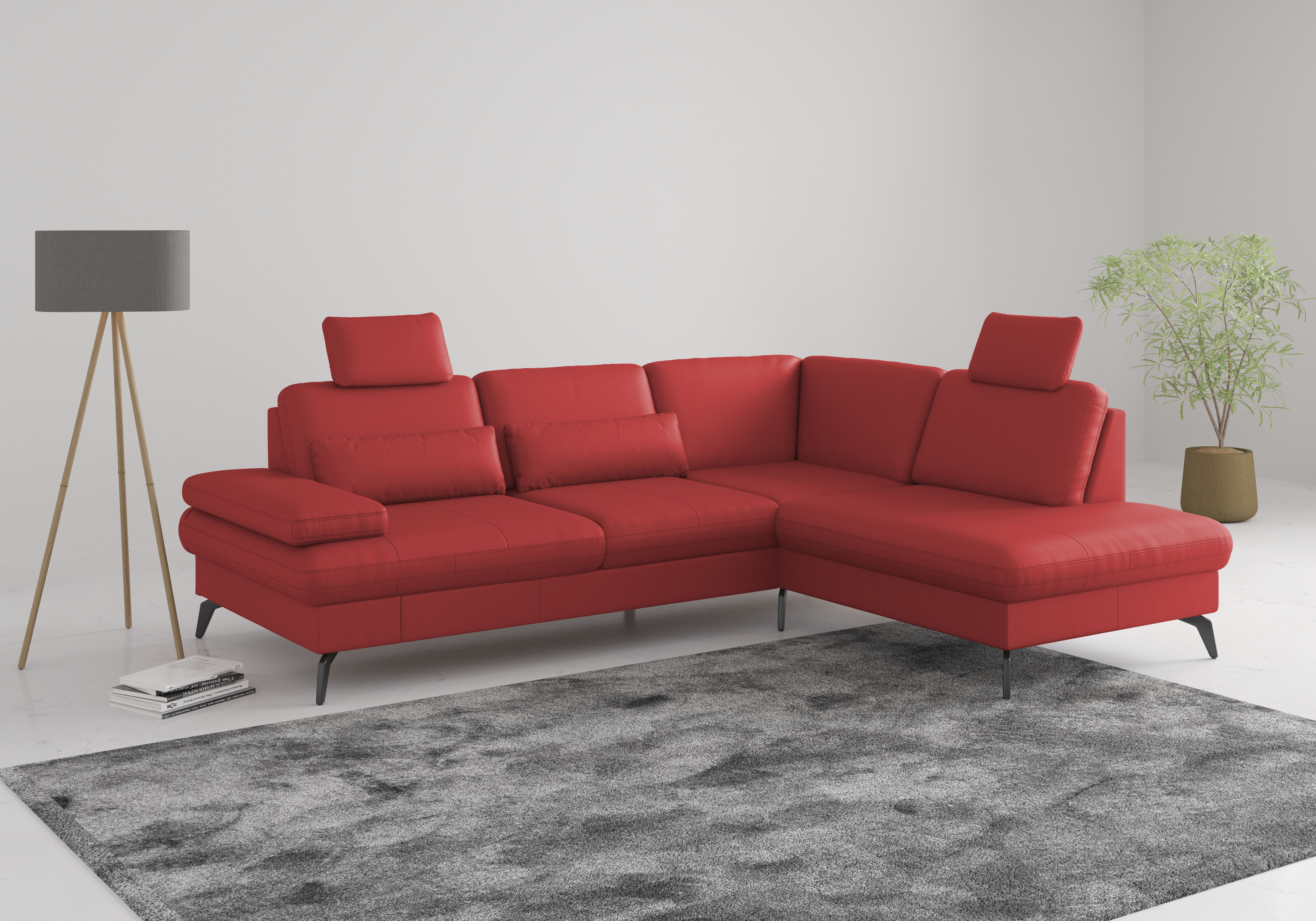 sit&more Ecksofa "Morris L-Form, inkl. Sitztiefenverstellung" wahlweise mit Armteilverstellung, Schlaffunktion & Bettkasten
