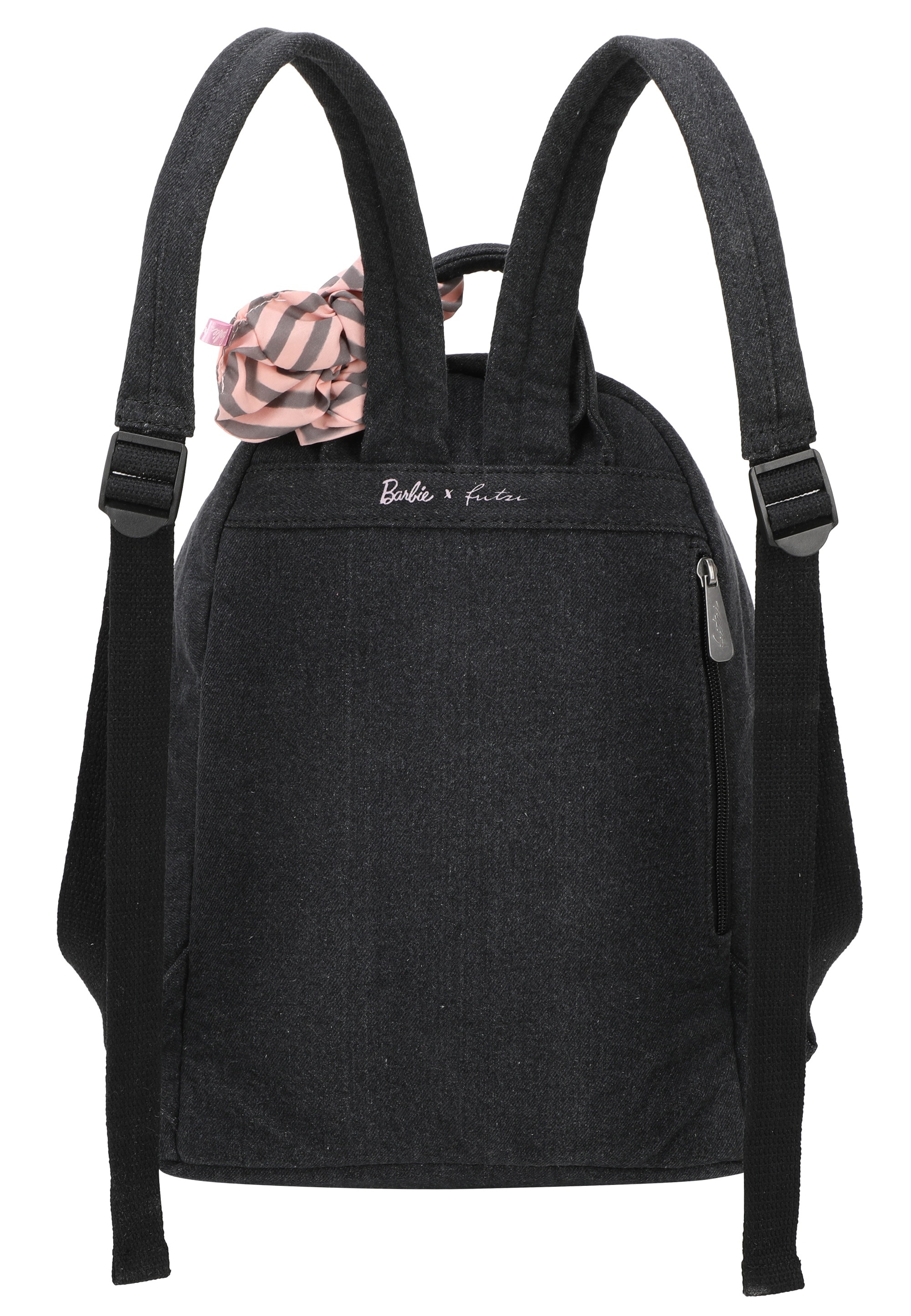 Fritzi Aus Preußen Cityrucksack FRITZI AUS PREUSSEN "Backpack Malibu Barbie", Damen, Gr. B/H/T: 29cm, schwarz, Baumwollmischung, bedruckt, Rucksäcke Cityrucksack, mit dekorativem Barbie-Print 3