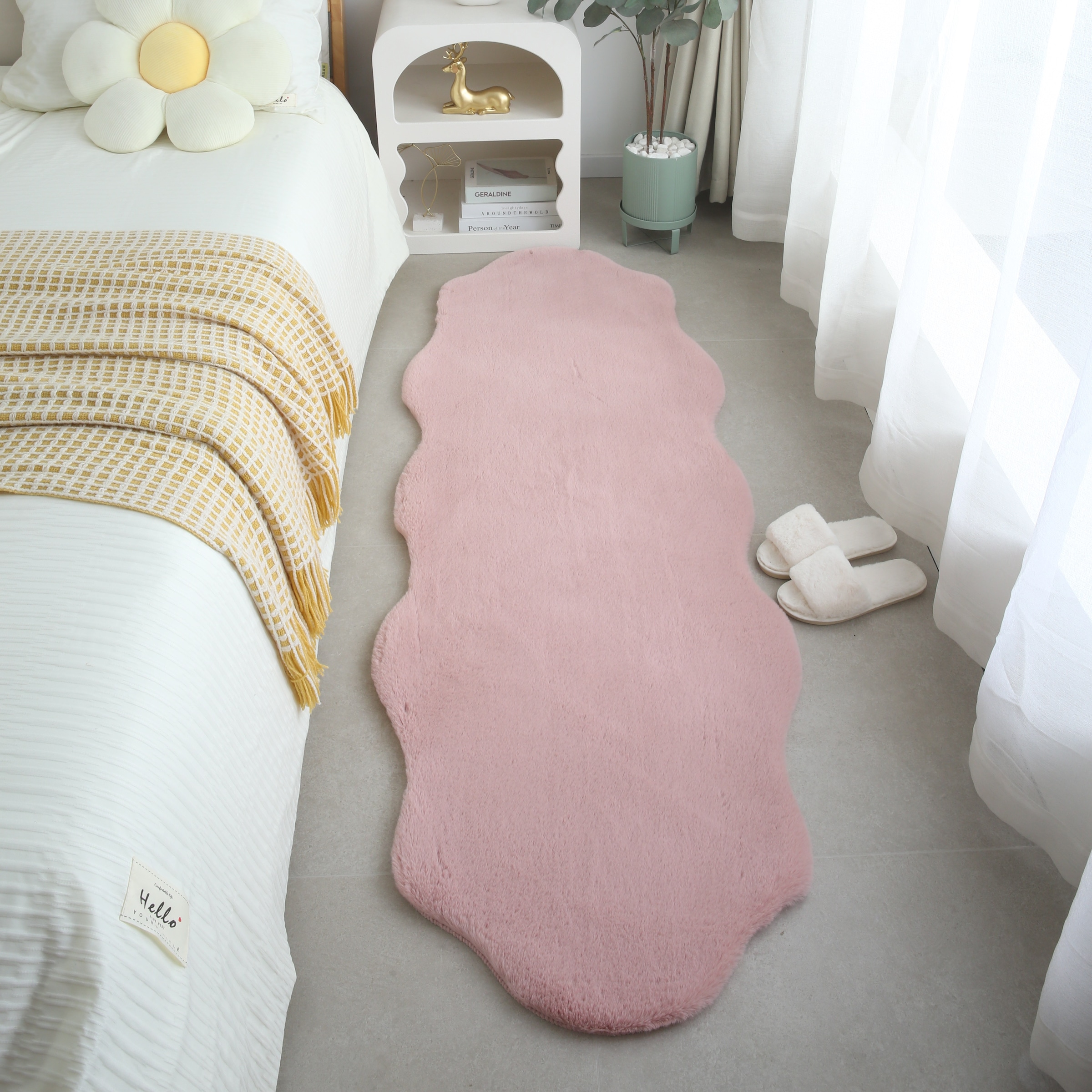 Ayyildiz Teppiche Designteppich »CATY 5308«, wolkenförmig, 25 mm Höhe, Besonders weich / Softflor / Kunstfell / waschbar