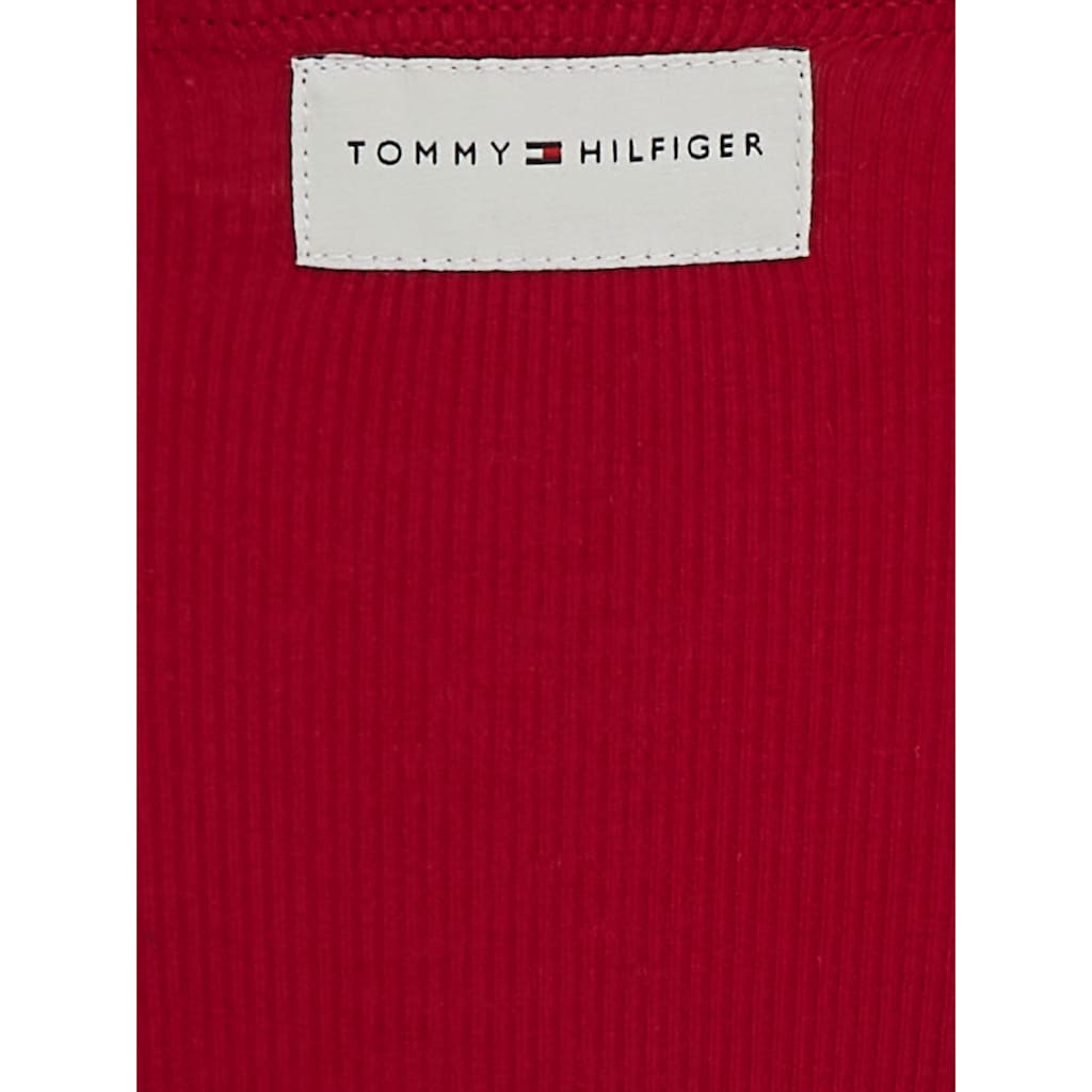 Tommy Hilfiger Underwear String »3P THONG (EXT. SIZE)«, (Packung, 3 St., 3er), in Rippoptik mit Tommy Hilfiger Logo-Badge