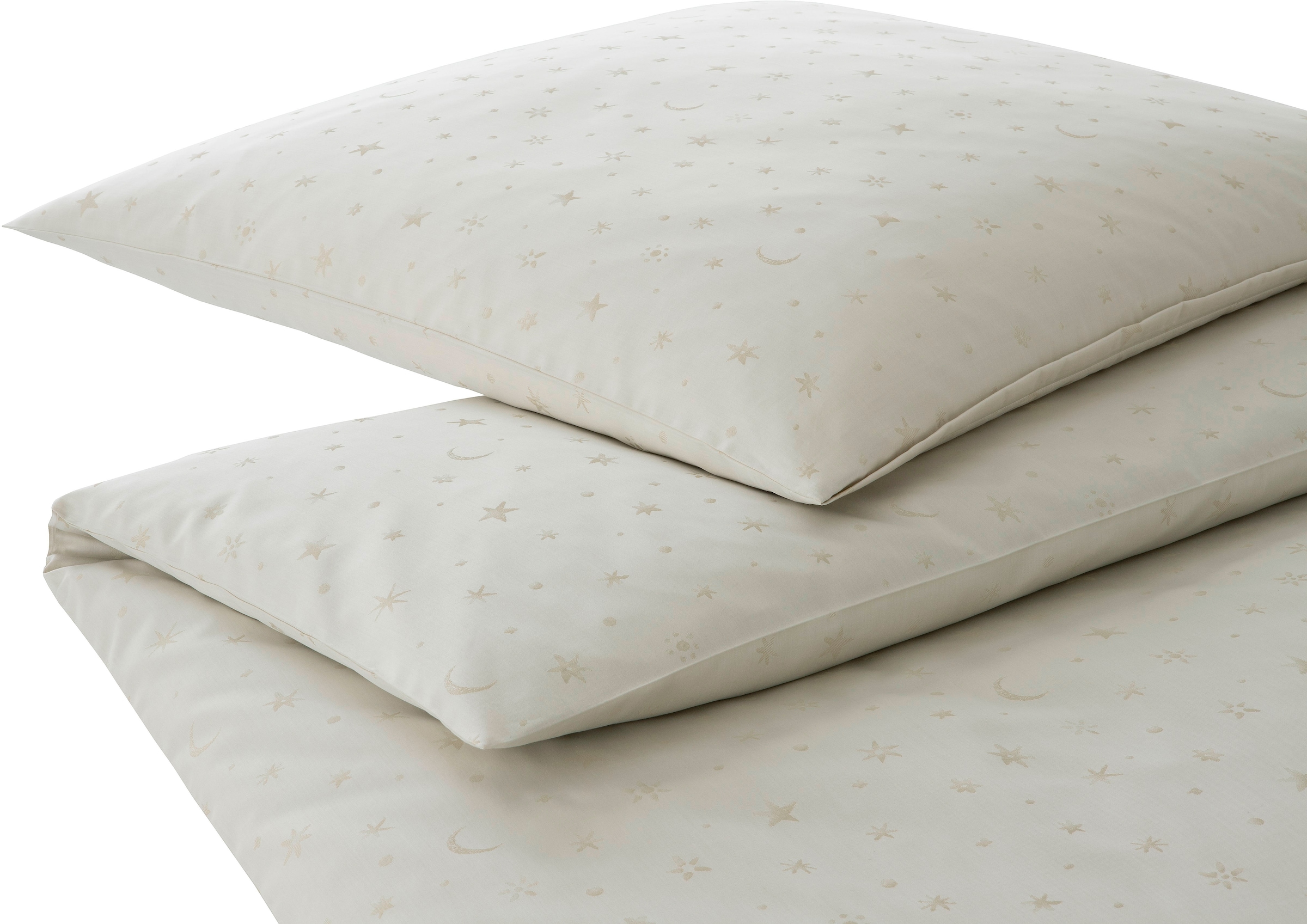 Elegante Bettwäsche "Stars" 2 Stk. tlg. angenehmes Hautgefühl günstig online kaufen