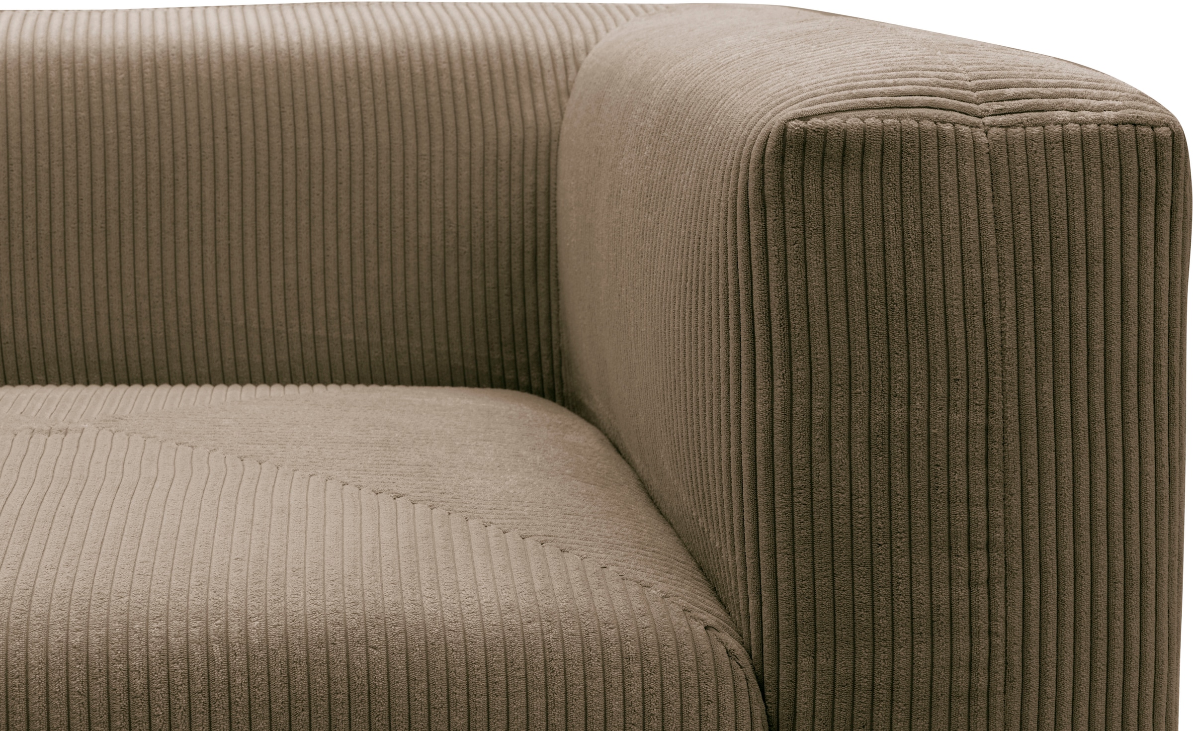 RAUM.ID Ecksofa »Gerrid L-Form«, Cord, Modulsofa, bestehend aus 2 Eckelementen + 1 Hocker
