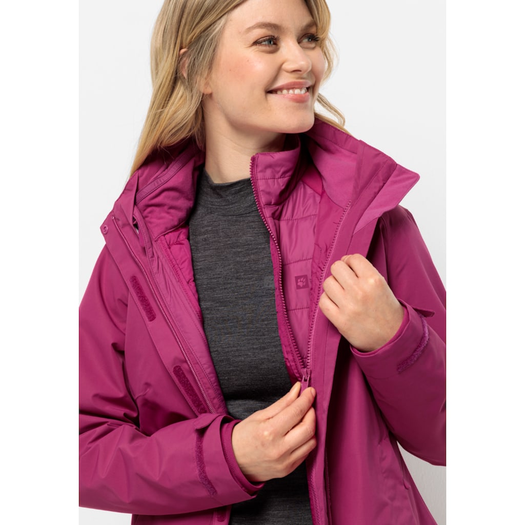 Jack Wolfskin 3-in-1-Funktionsjacke »GEISSHORN 3IN1 JKT W«, (2 teilig), mit Kapuze