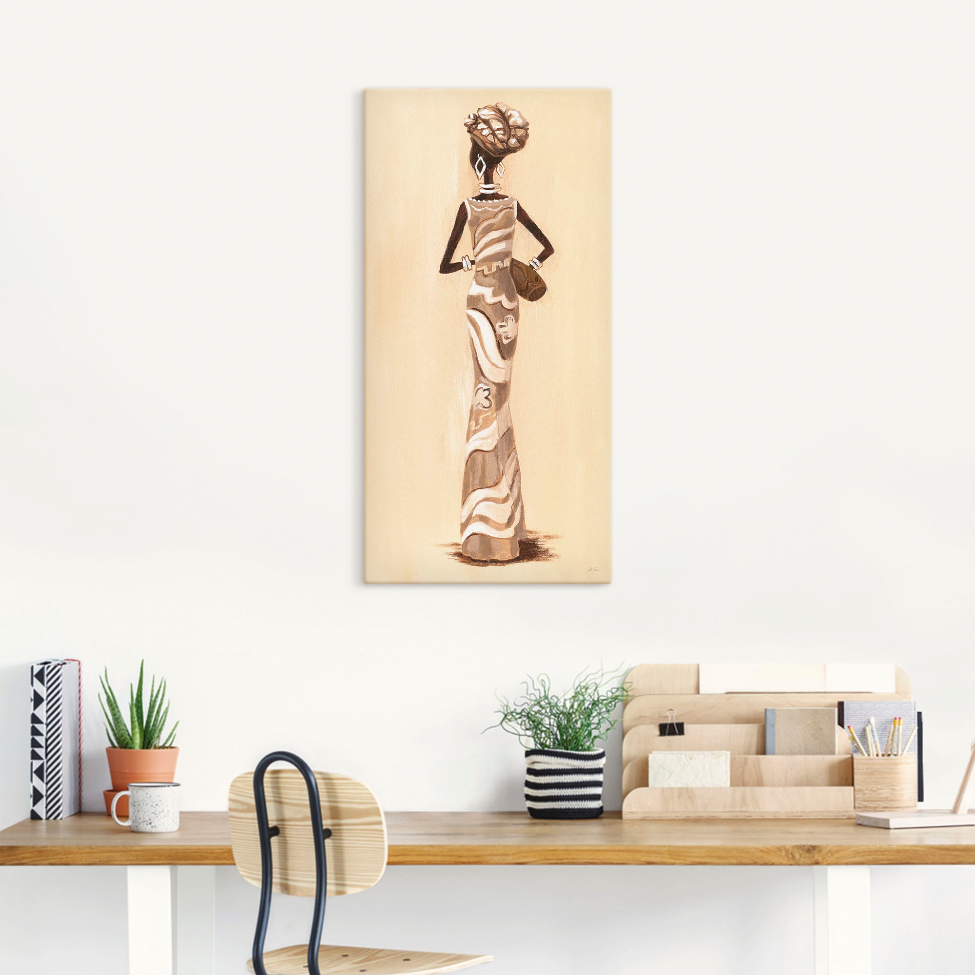 Artland Wandbild »Afrikanerin - Kehrseite«, Bilder von Frauen, (1 St.), als Leinwandbild, Poster in verschied. Größen
