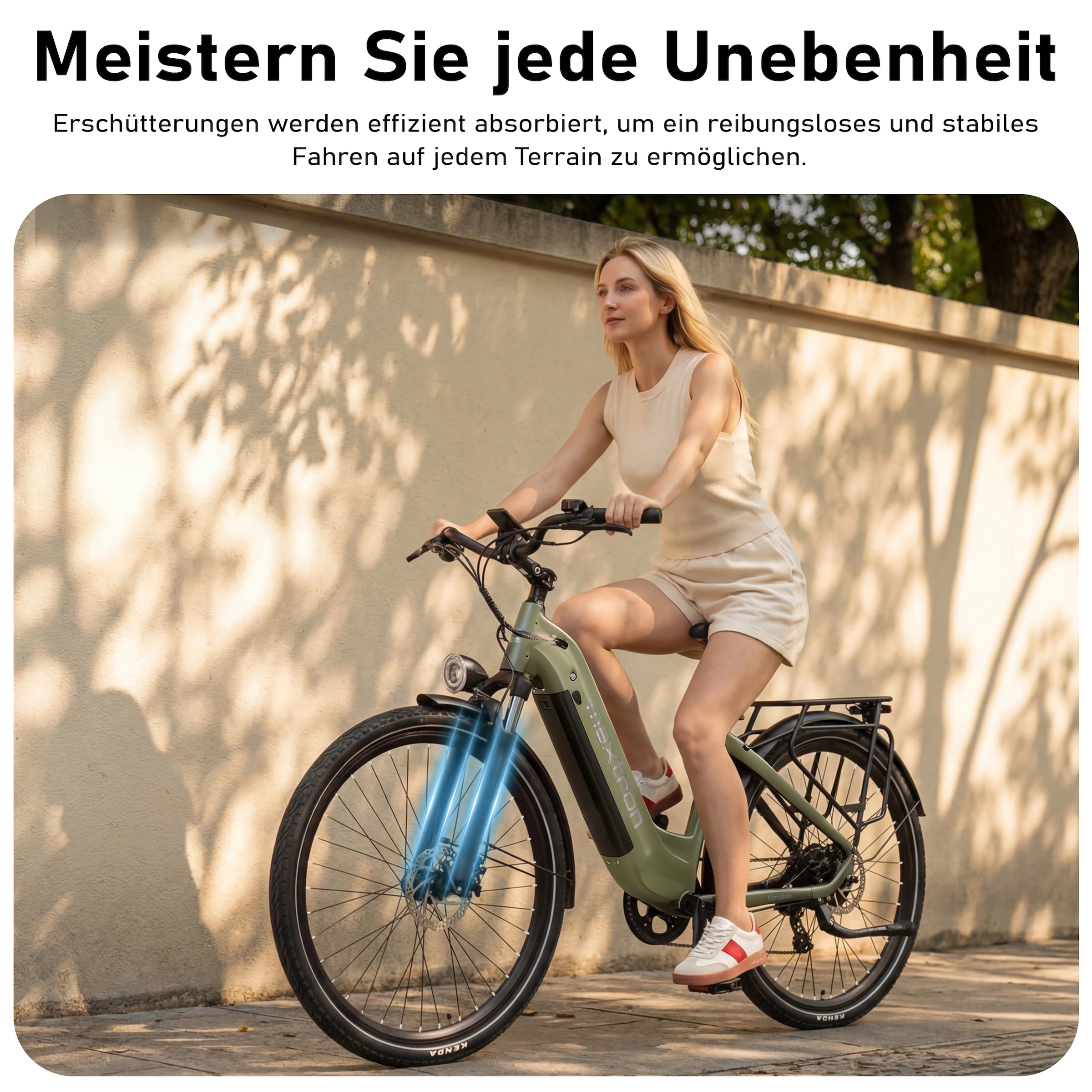 Maxtron »Maxtron Marathon E-Citybike 28 Zoll« 7 Gang Shimano Kettenschaltung Heckmotor 250 W Packung,  Elektrofahrrad für Damen u. Herren
