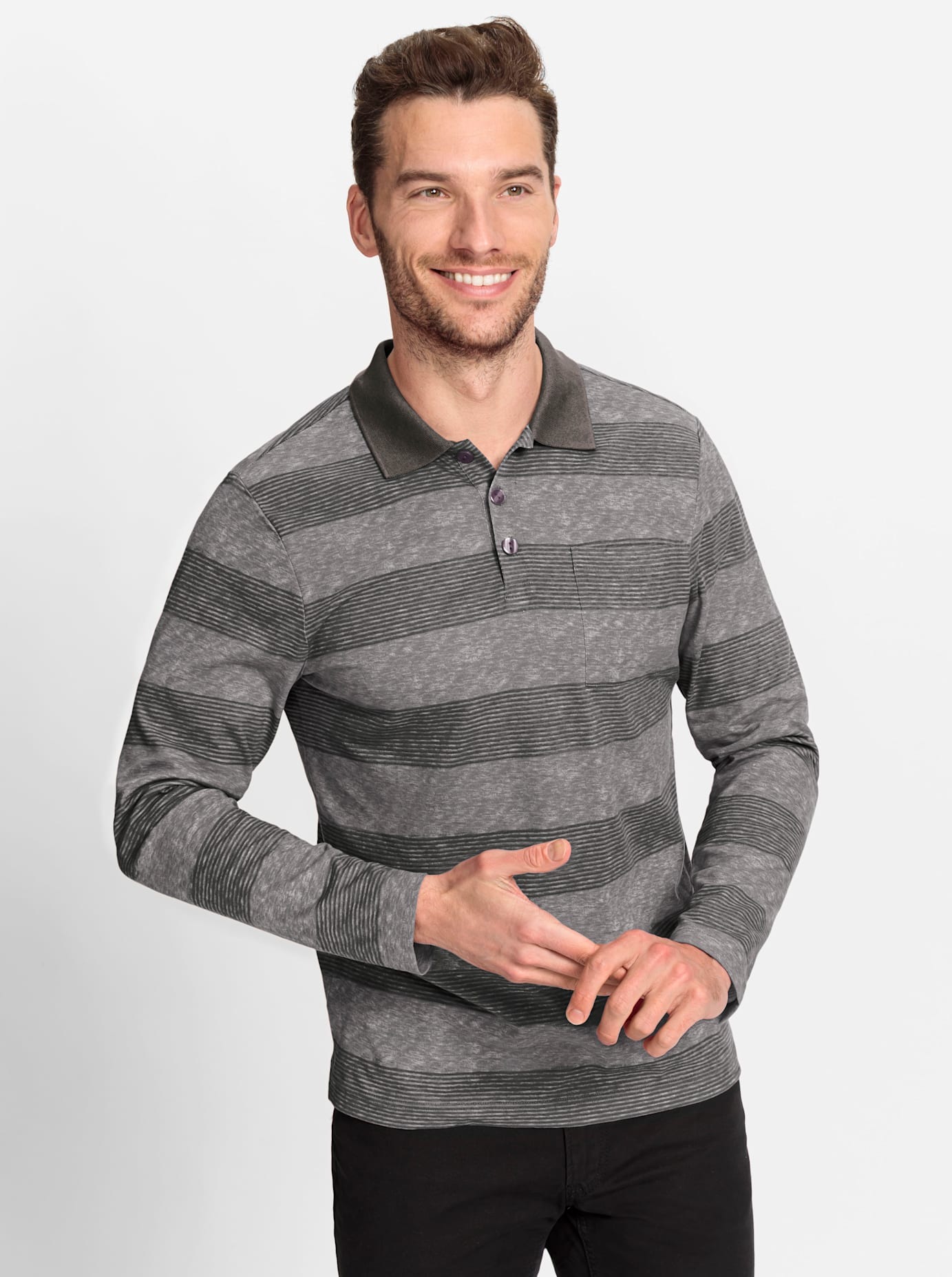 Catamaran Poloshirt "Langarm-Poloshirt", (1 tlg.) günstig online kaufen
