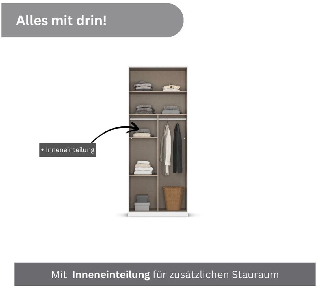 Thumbnail - rauch Drehtürenschrank "Kleiderschrank Schrank Garderobe TOPSELLER OTELI inkl. Inneneinteilung" erhältlich in Breiten 91...
