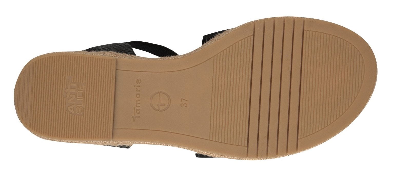 Tamaris Riemchensandale, Plateau, Sandalette, Sommerschuh mit Kontrast-Details